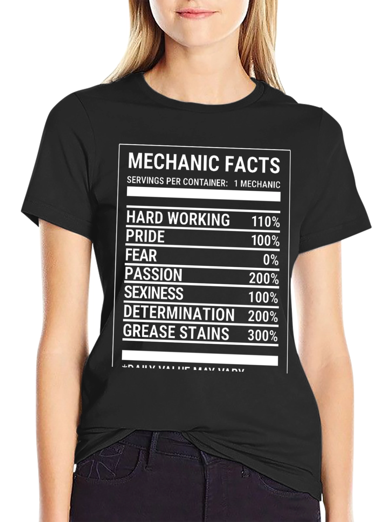 Mechanic Facts T-Shirt - Hardworking Passionate