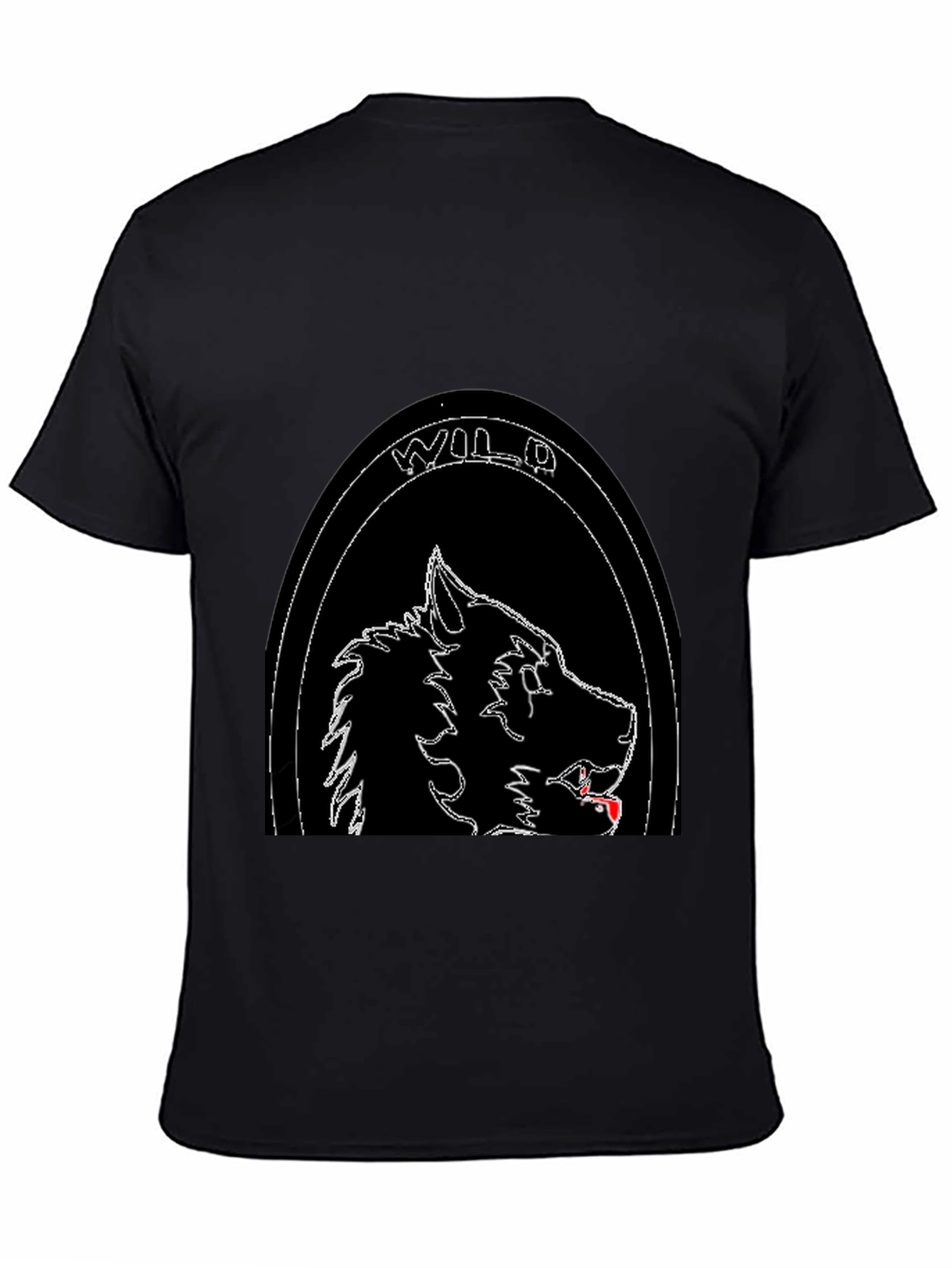 Wild Wolf Graphic T-Shirt - Black Stylish Cool Design