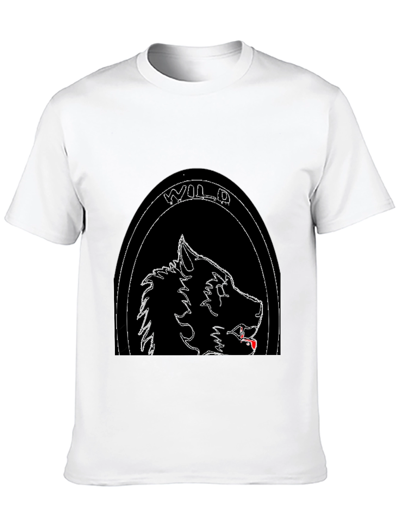 Wild Wolf Graphic T-Shirt - Black Stylish Cool Design