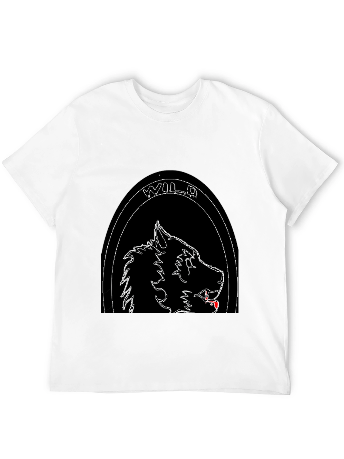 Wild Wolf Graphic T-Shirt - Black Stylish Cool Design