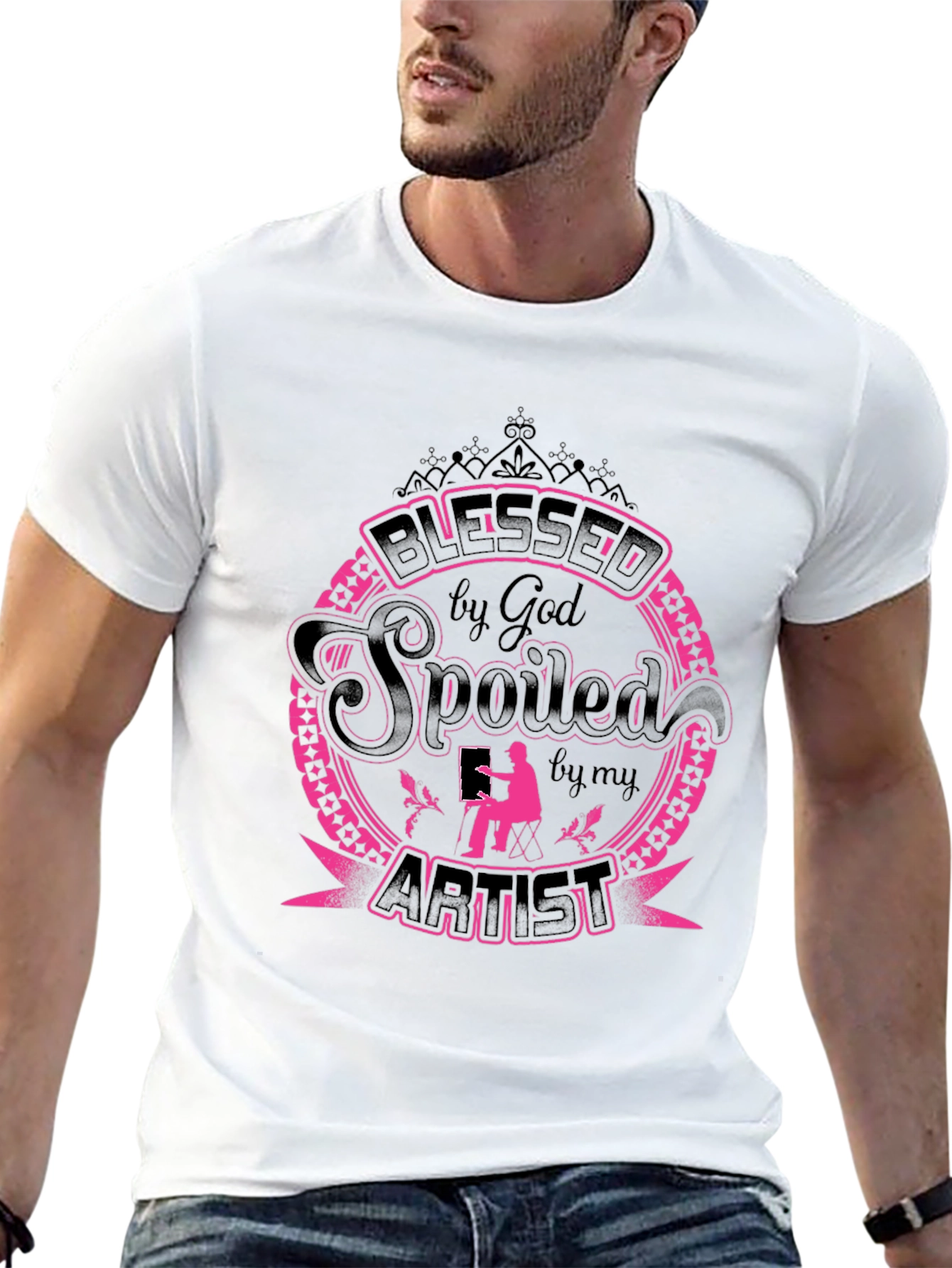 Blessed & Spoiled Artist Graphic T-Shirt