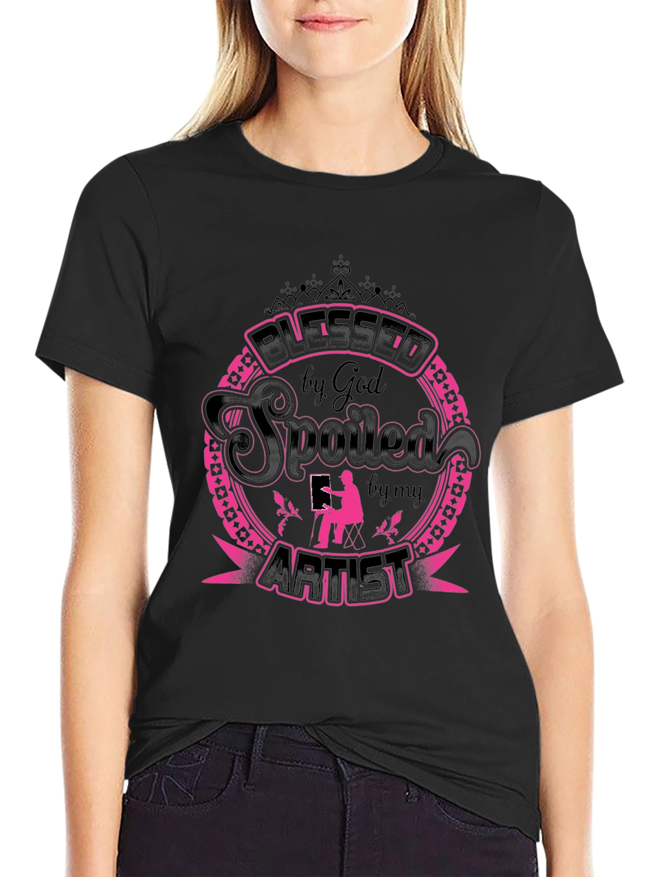 Blessed & Spoiled Artist Graphic T-Shirt