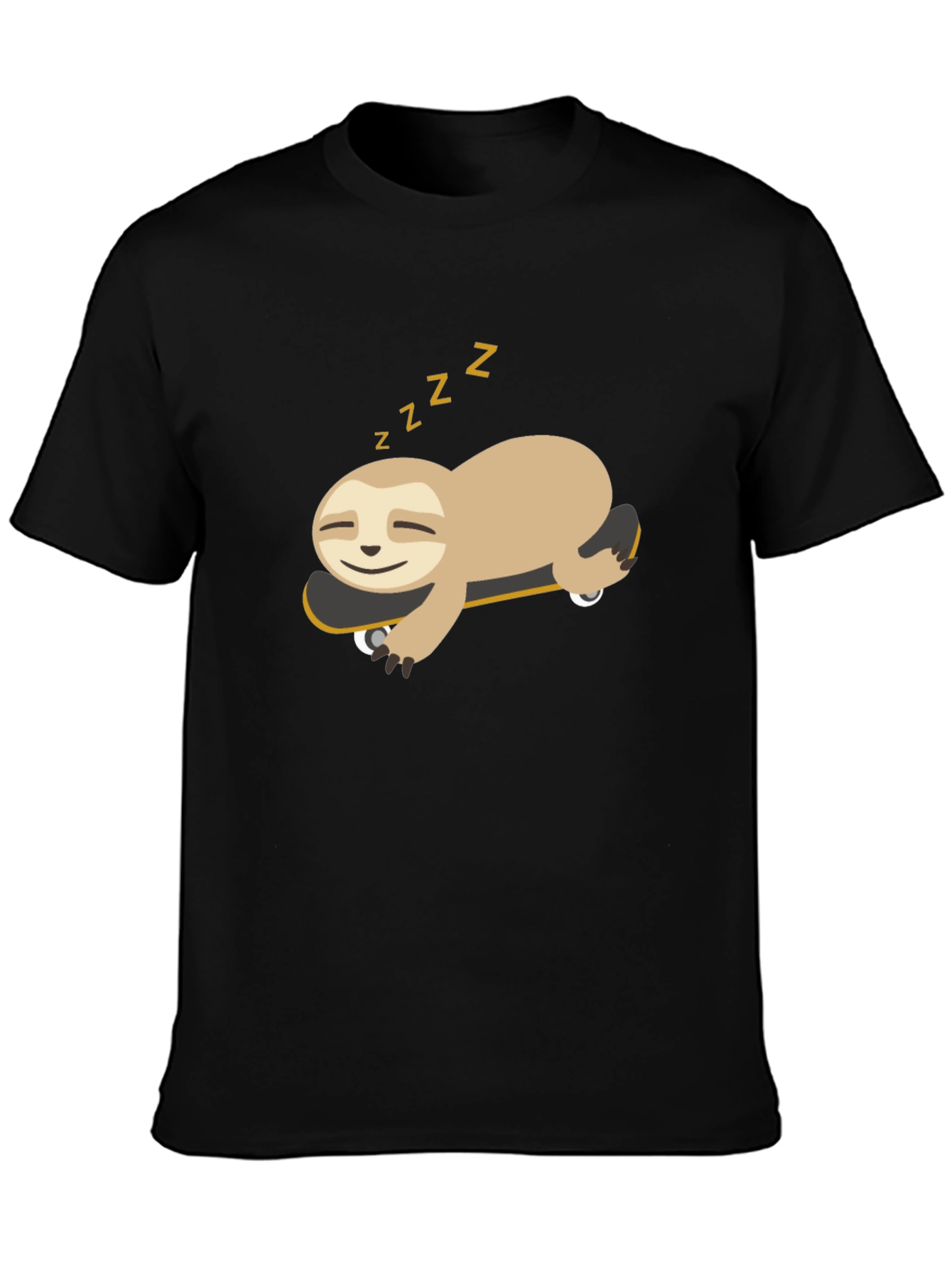 Sloth on Skateboard Graphic Tee - Relaxed Fit