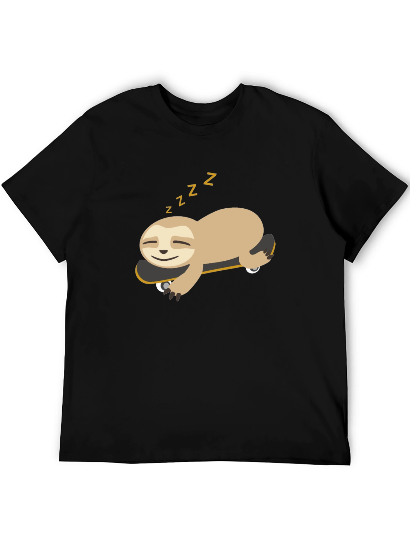 Sloth on Skateboard Graphic Tee - Relaxed Fit