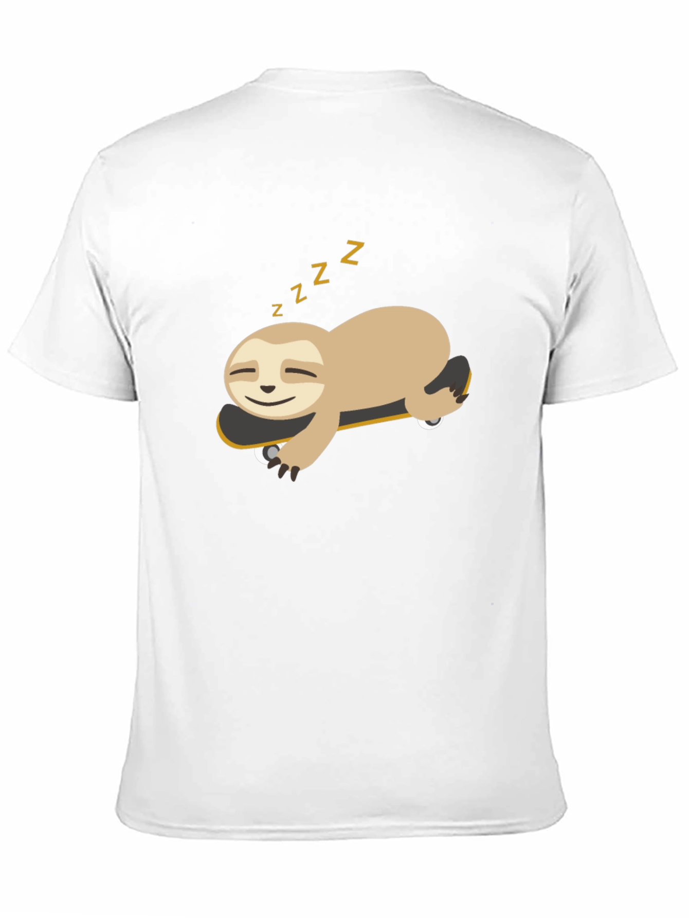 Sloth on Skateboard Graphic Tee - Relaxed Fit