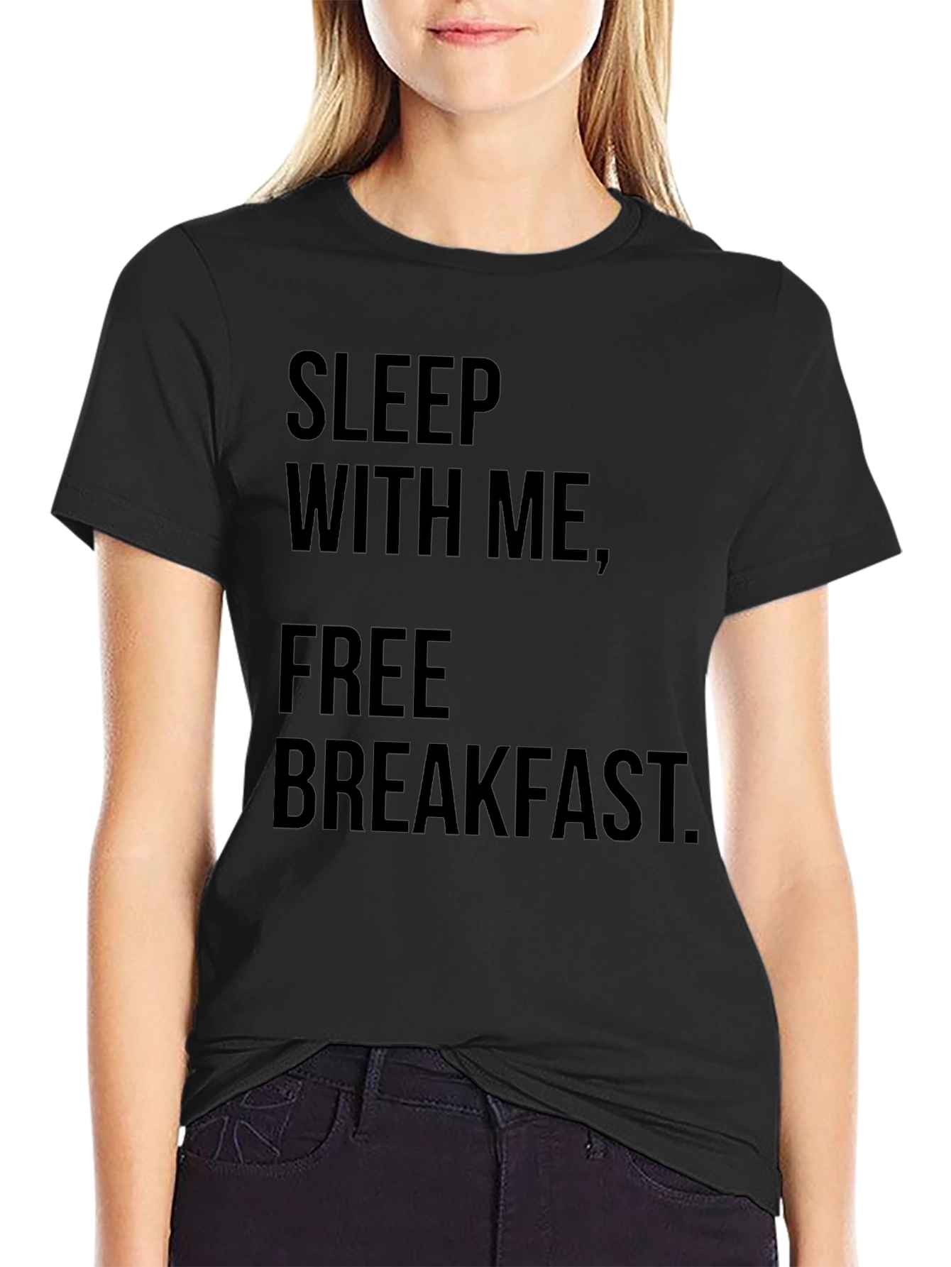 Sleep With Me Free Breakfast Graphic Tee
