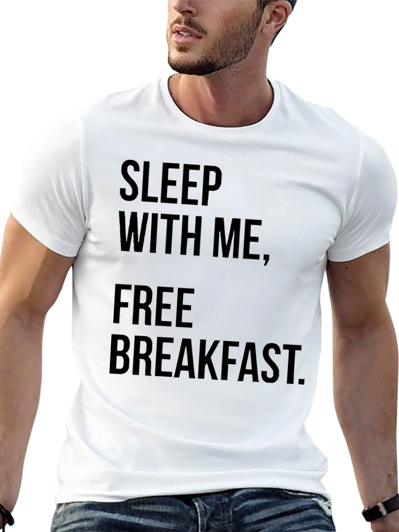 Sleep With Me Free Breakfast Graphic Tee