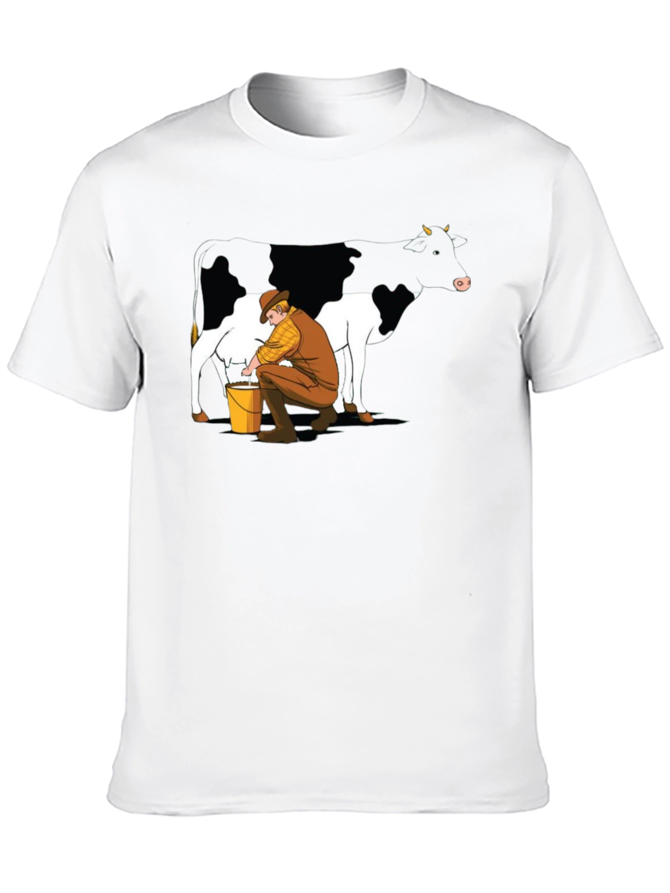 Cow Milking Graphic Tee - Black