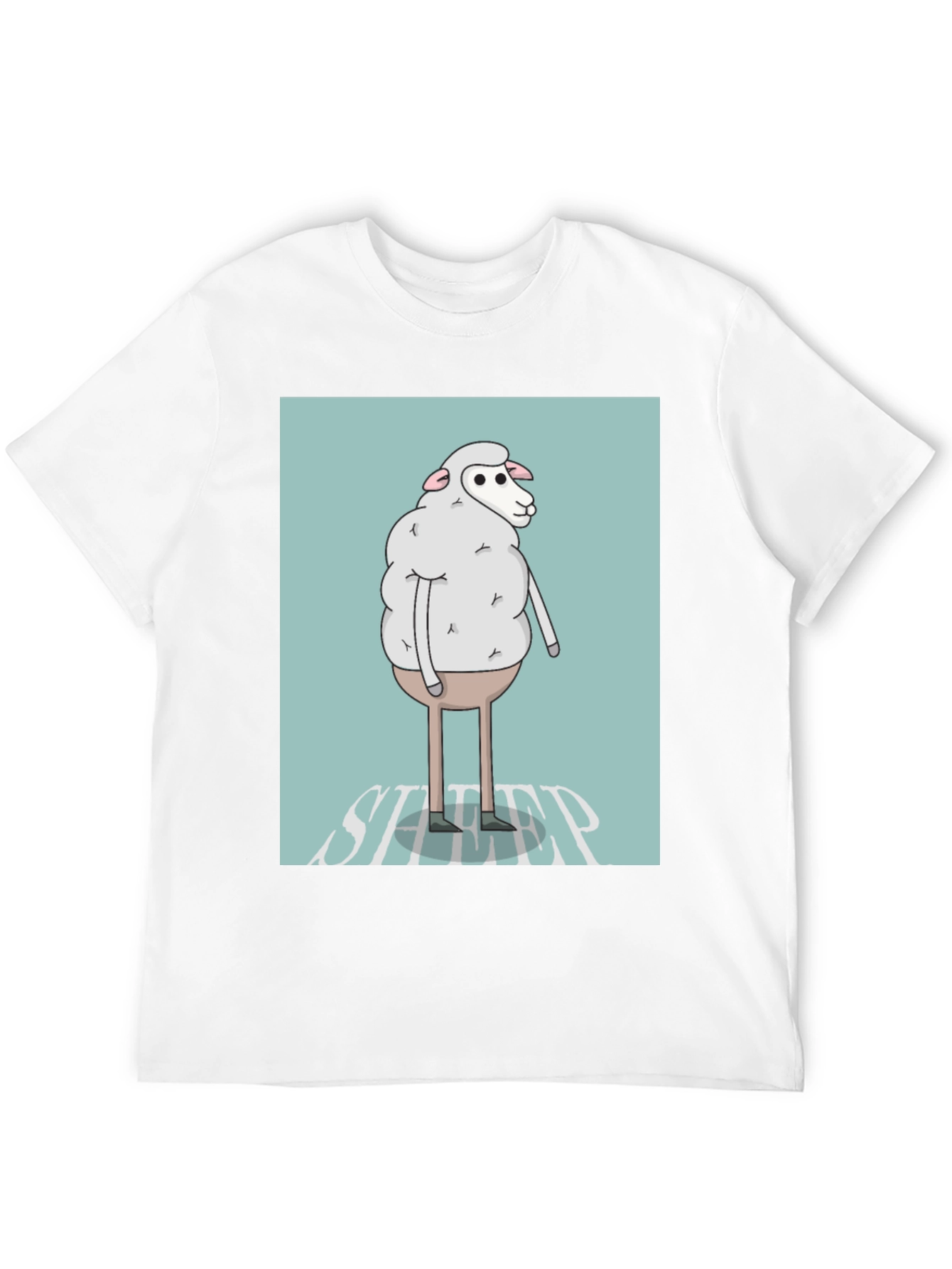 Cartoon Sheep Graphic Tee - Unique Design