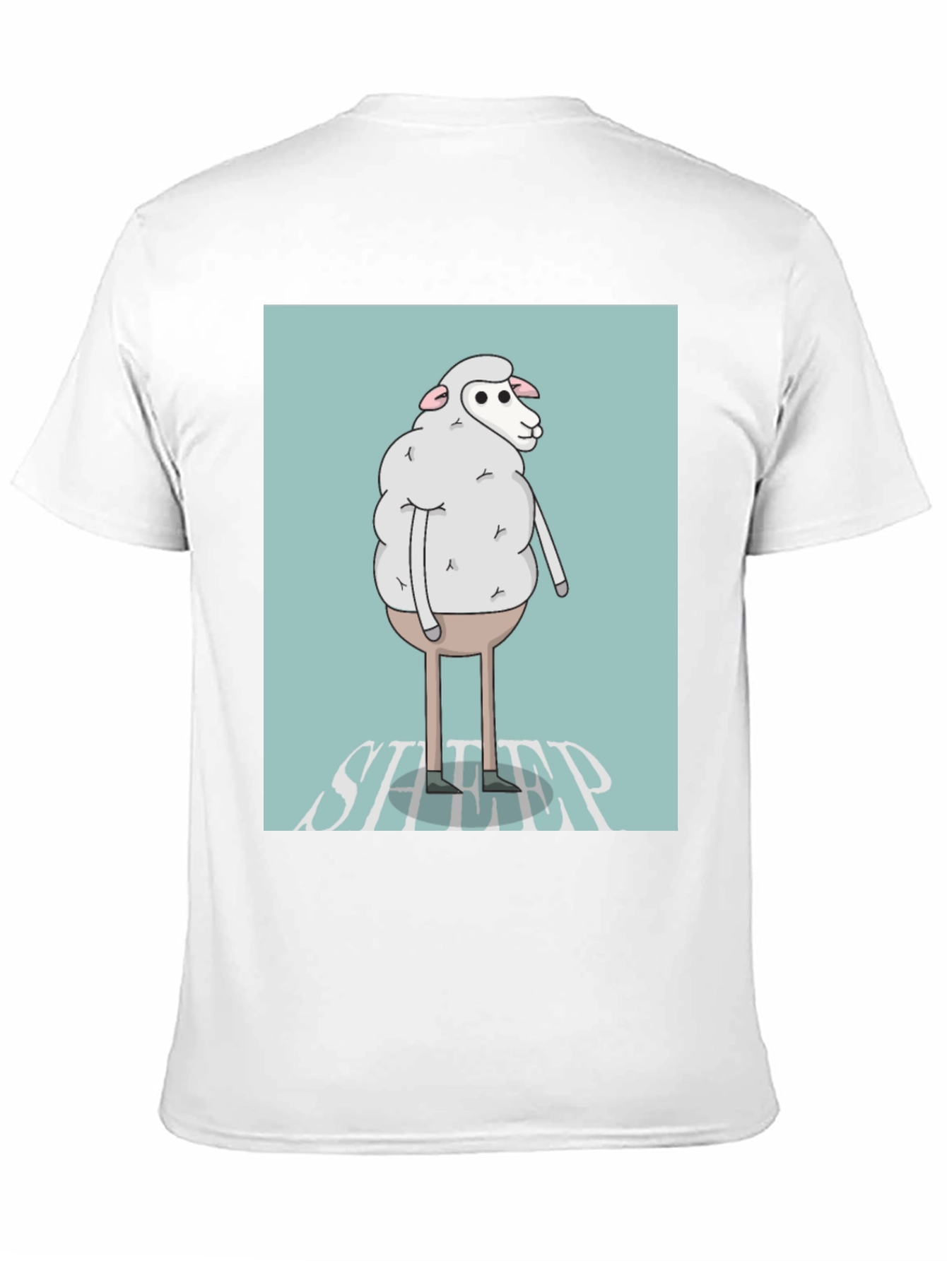 Cartoon Sheep Graphic Tee - Unique Design
