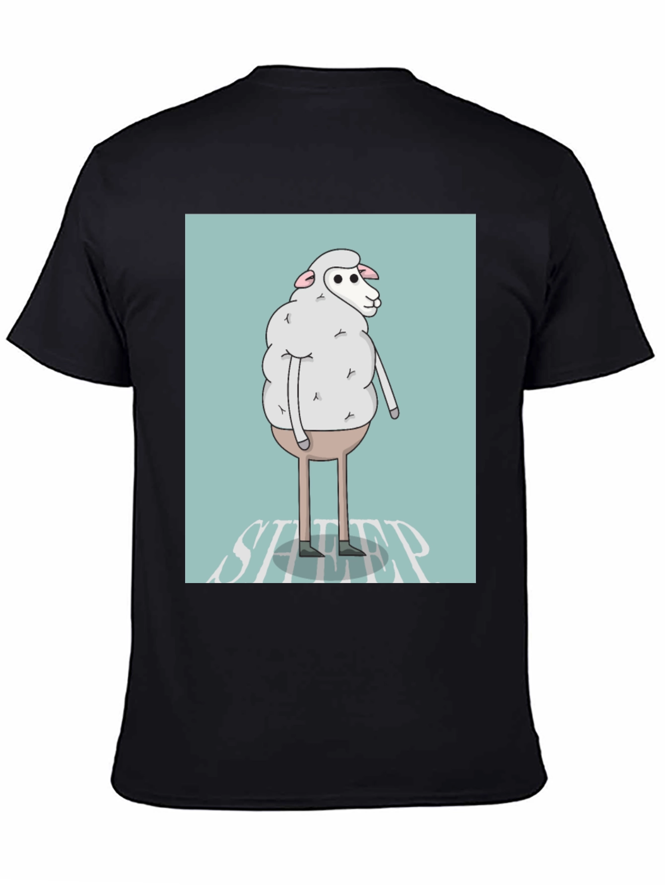 Cartoon Sheep Graphic Tee - Unique Design
