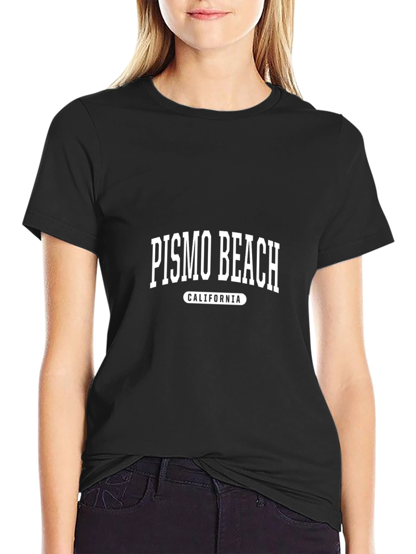 Pismo Beach California Graphic Tee - Black