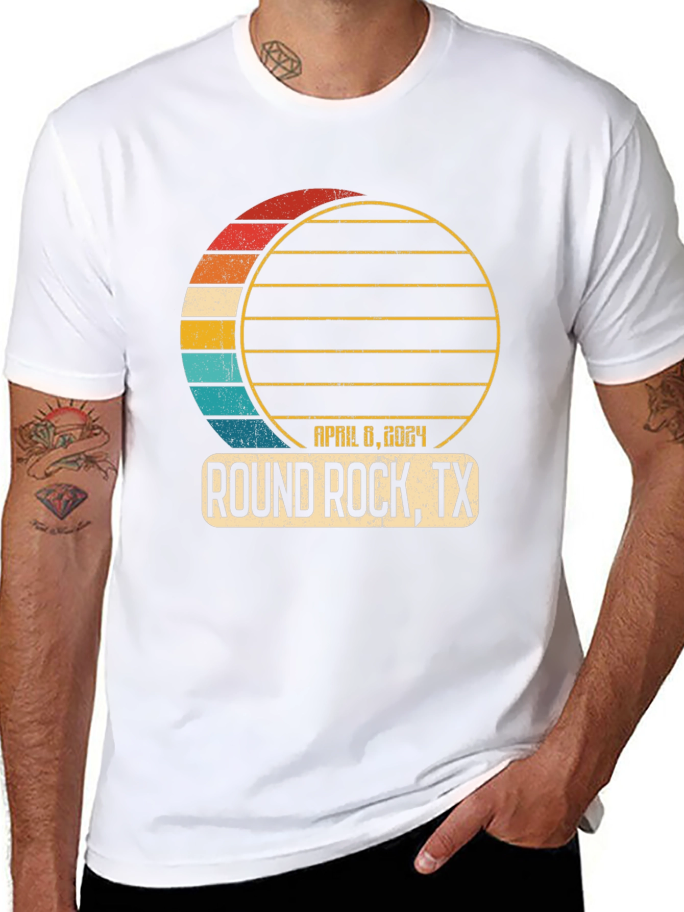 Round Rock TX April 8 2024 Solar Eclipse T-Shirt