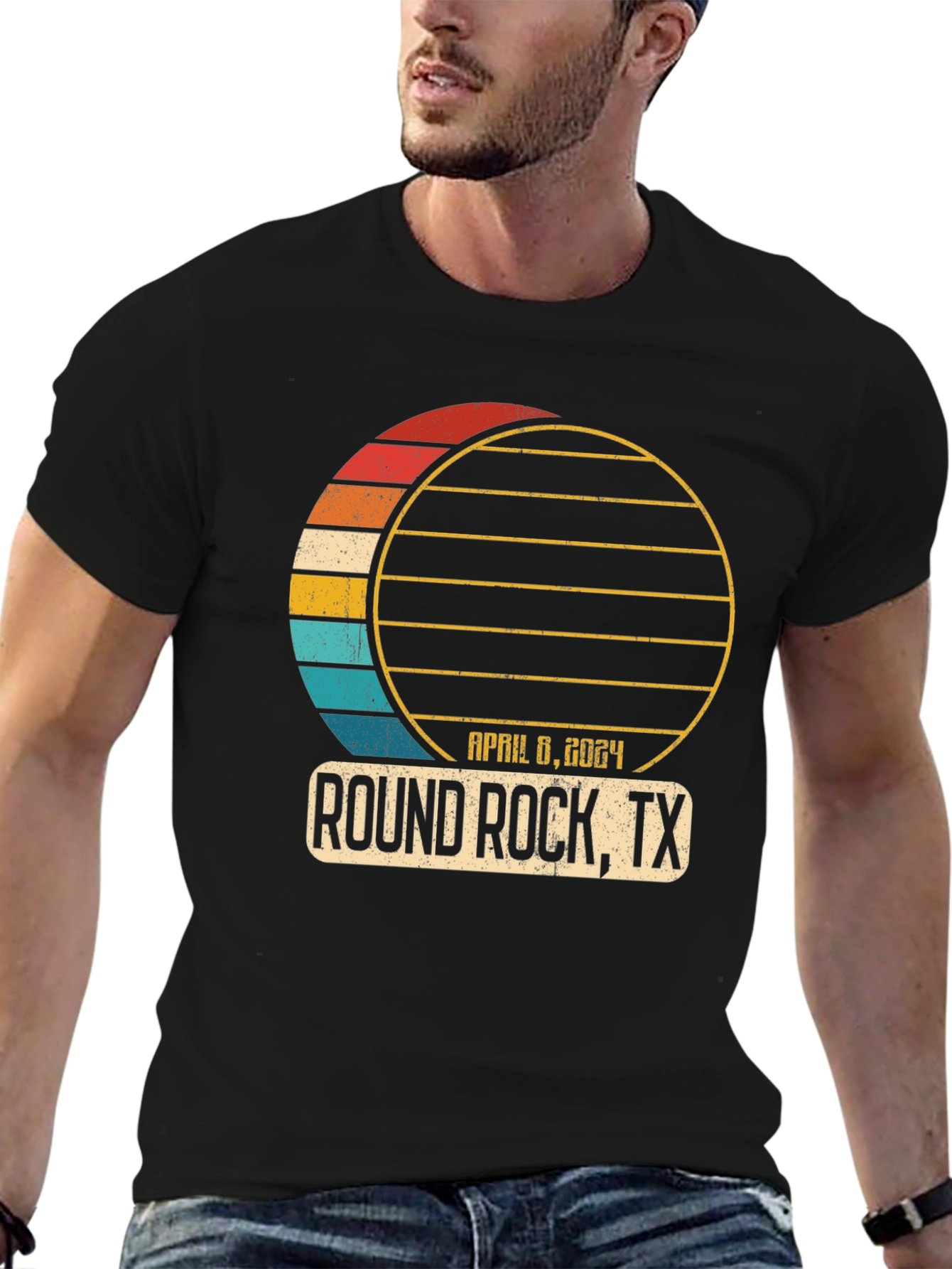 Round Rock TX April 8 2024 Solar Eclipse T-Shirt