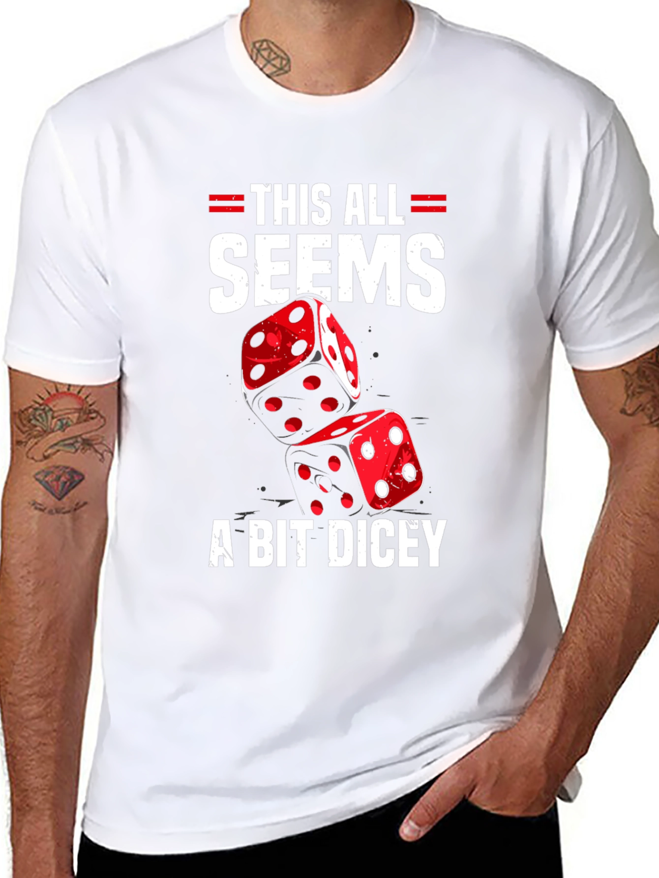 Dicey T-Shirt: Funny Gambling Graphic Tee