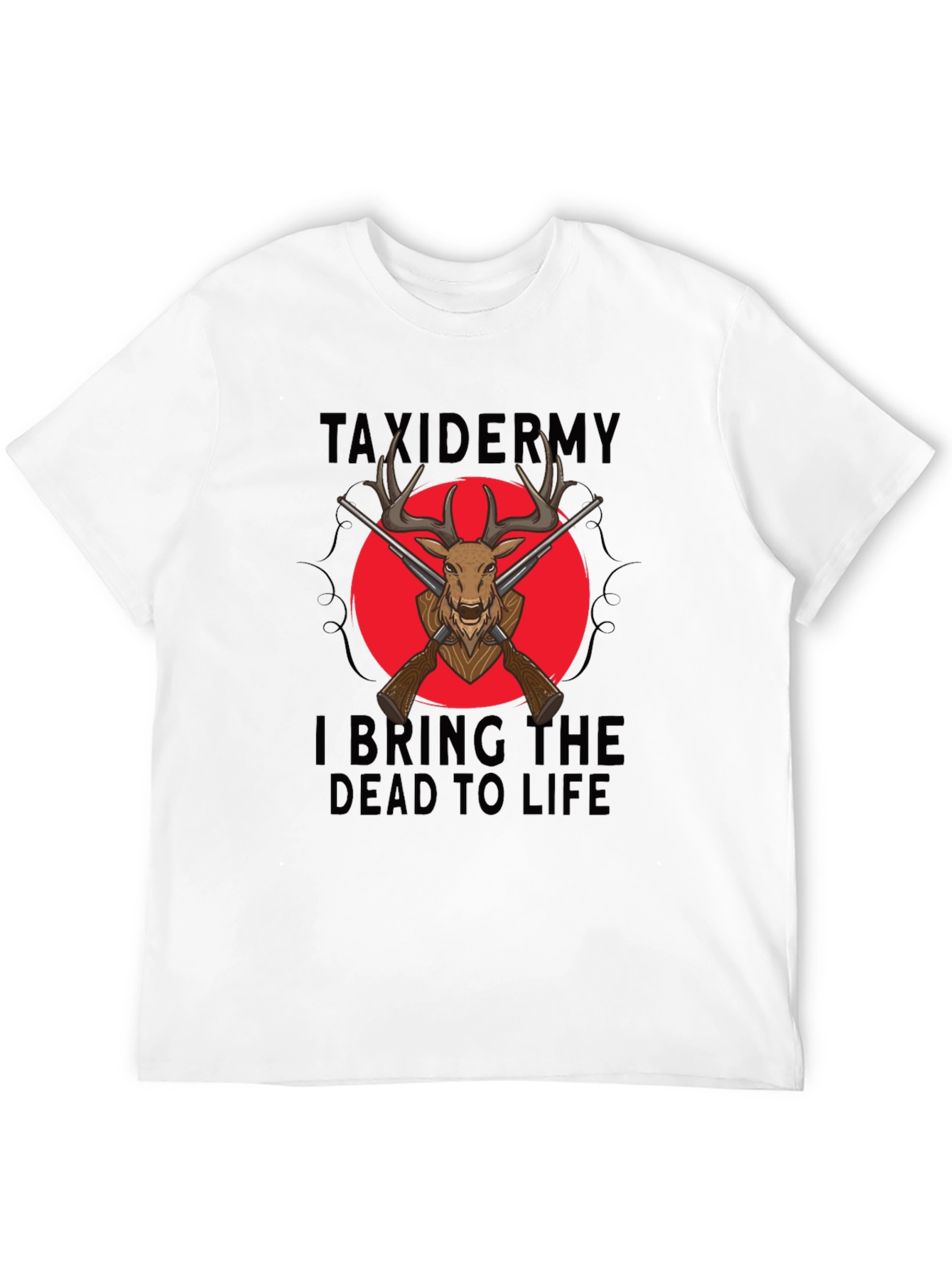 Taxidermy Deer Graphic Black Tee