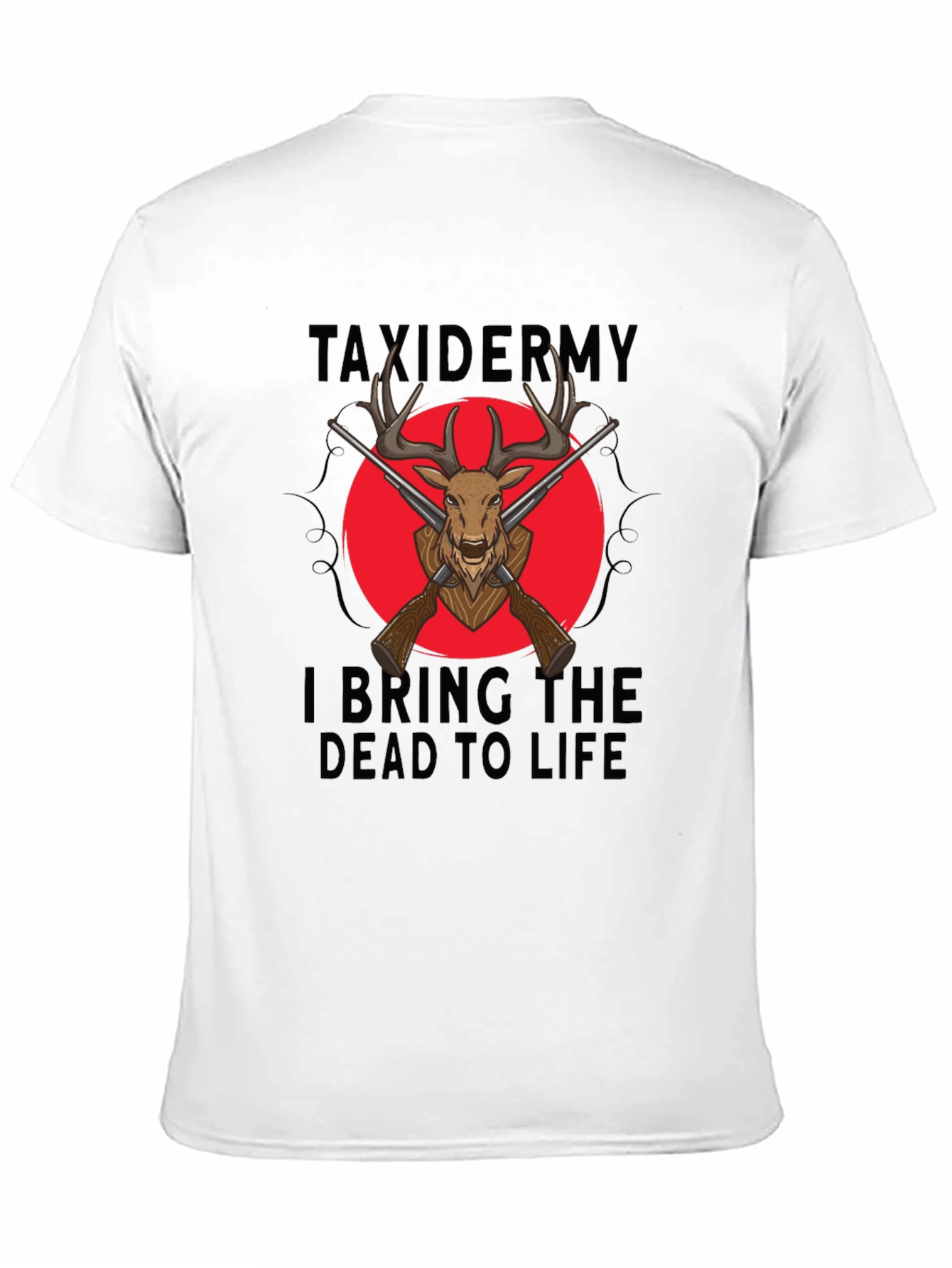 Taxidermy Deer Graphic Black Tee