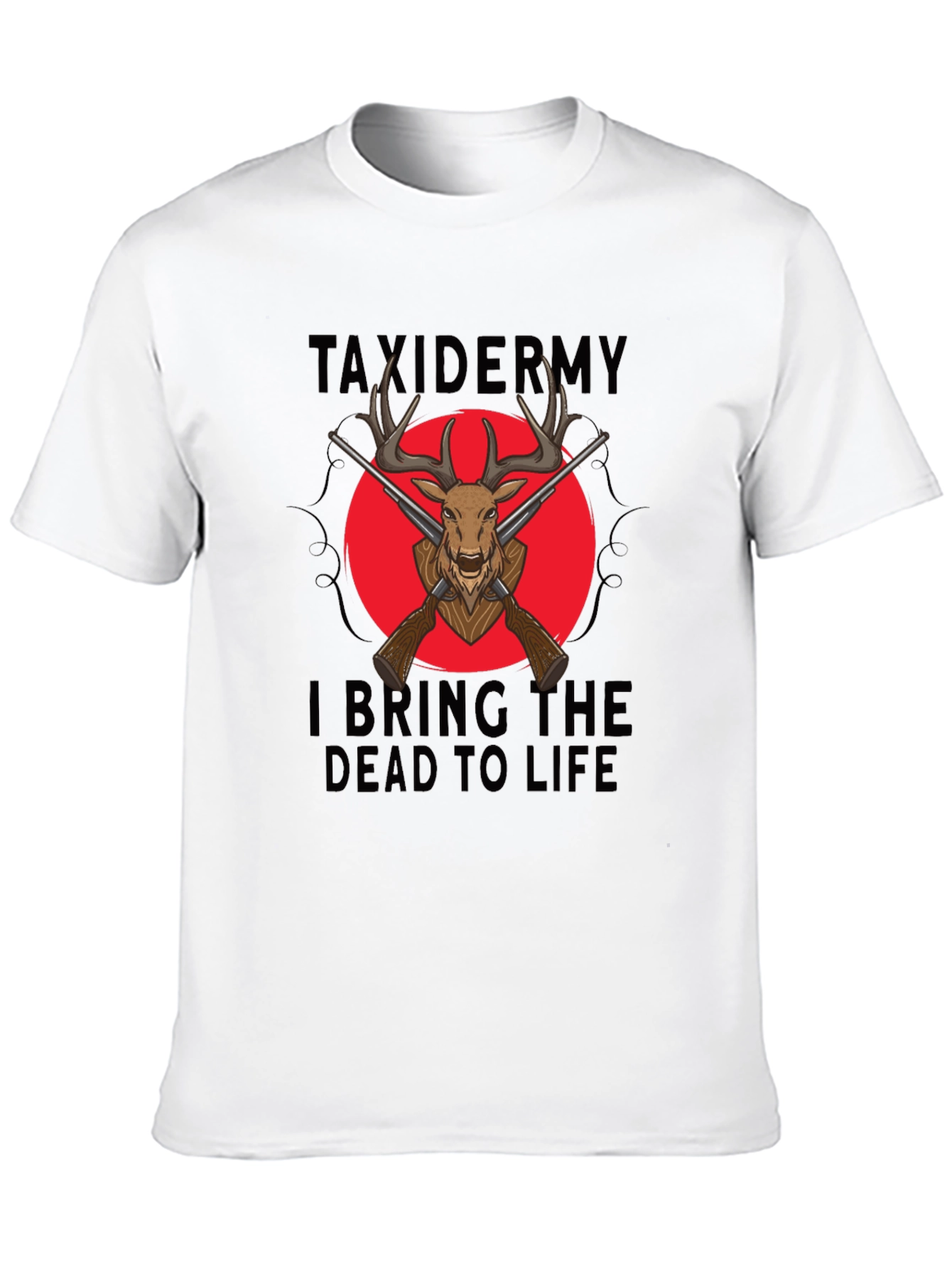 Taxidermy Deer Graphic Black Tee