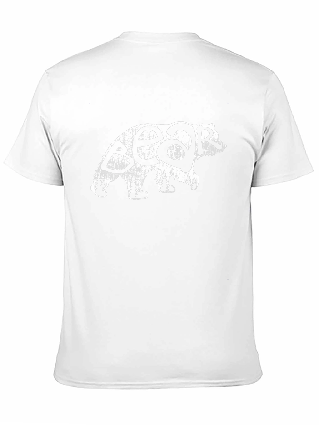 Bear Silhouette Graphic T-Shirt - Black