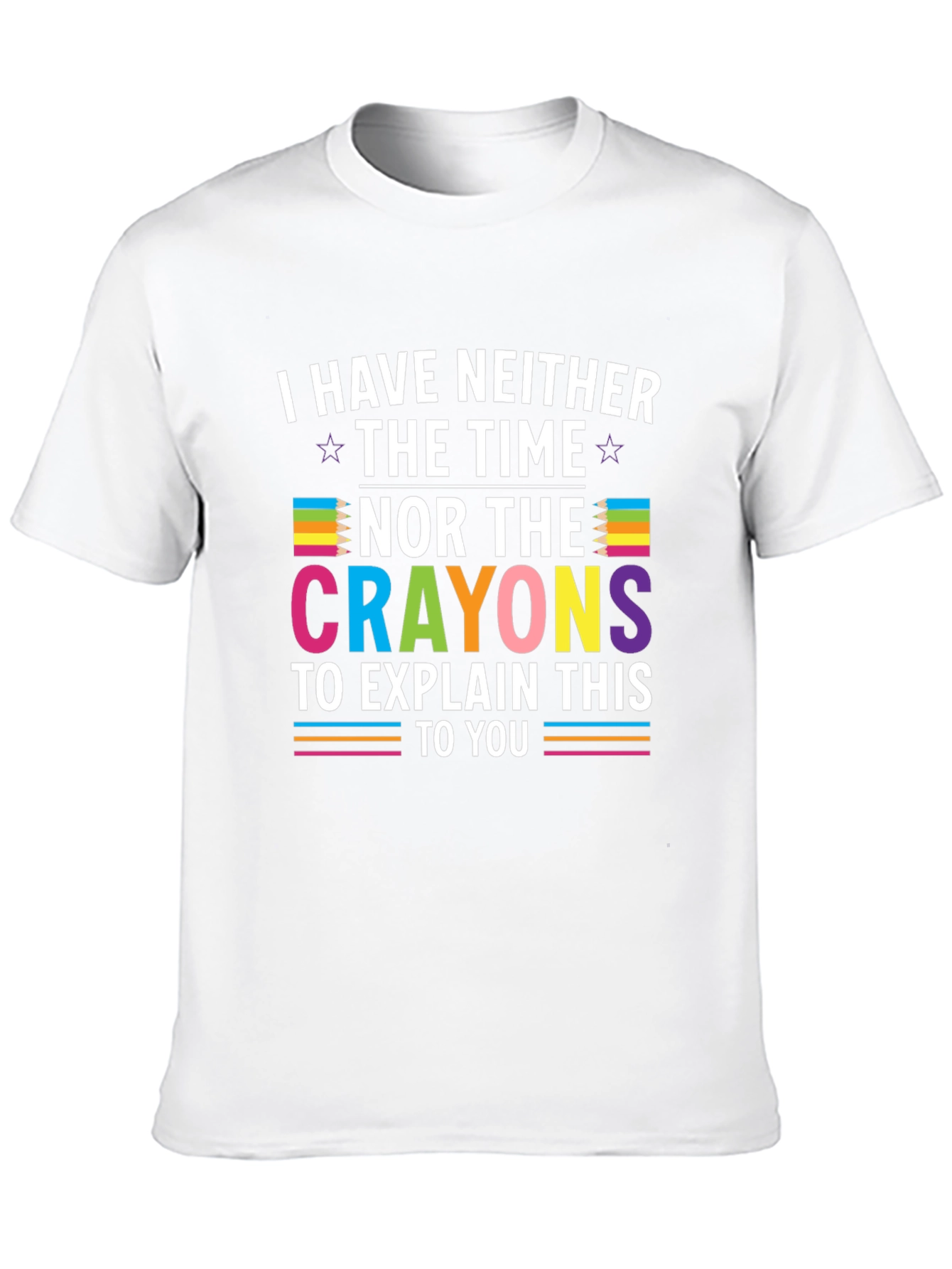 Funny Crayon Graphic T-Shirt