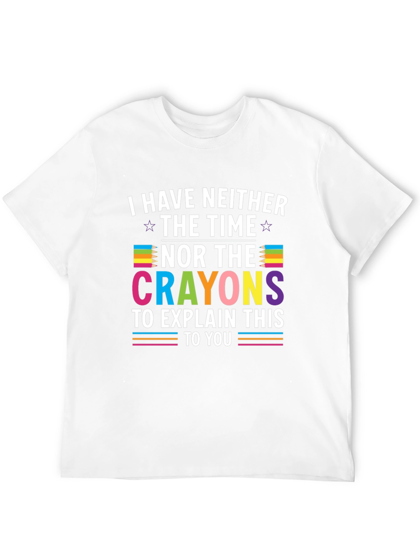 Funny Crayon Graphic T-Shirt