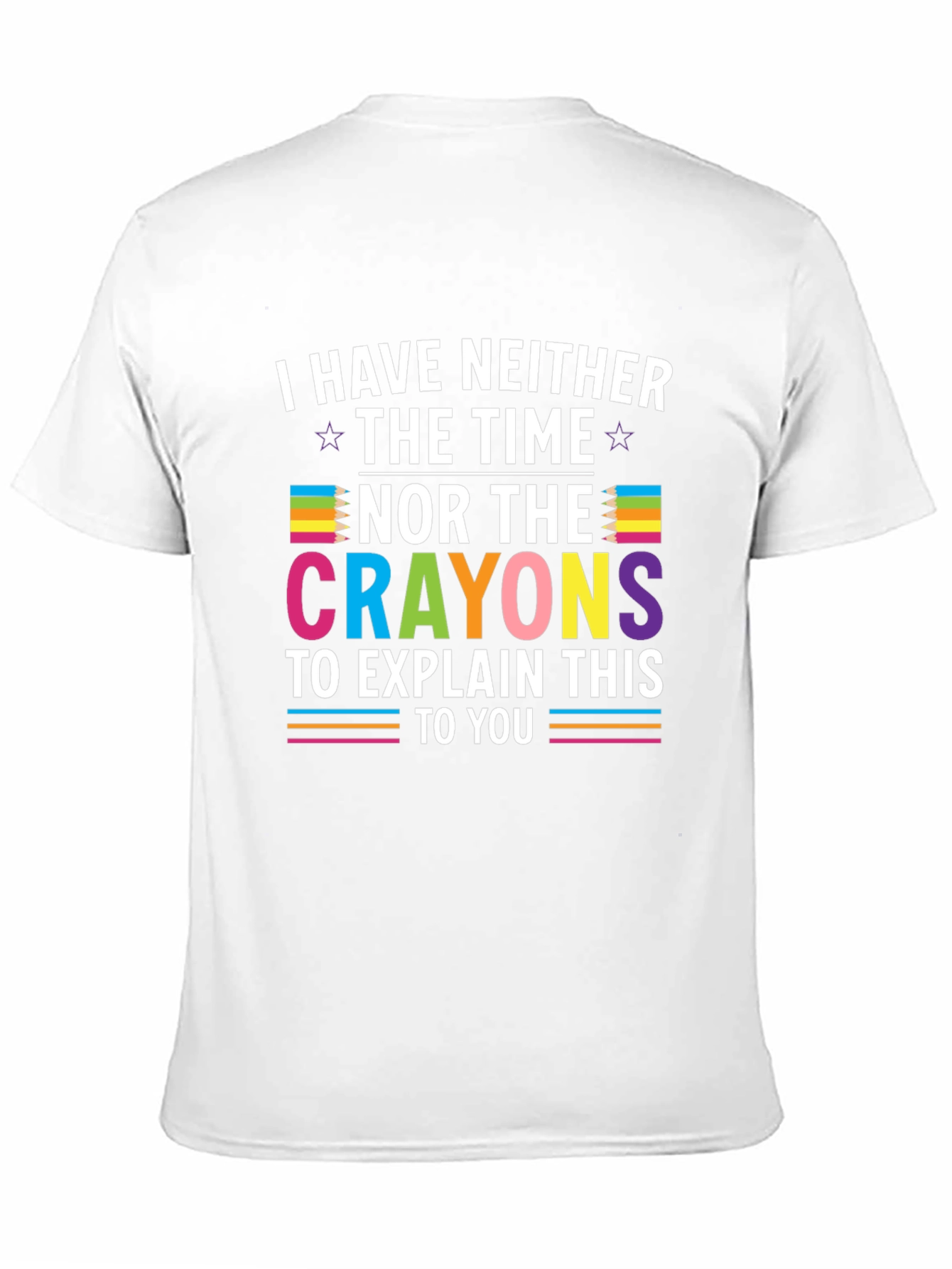 Funny Crayon Graphic T-Shirt