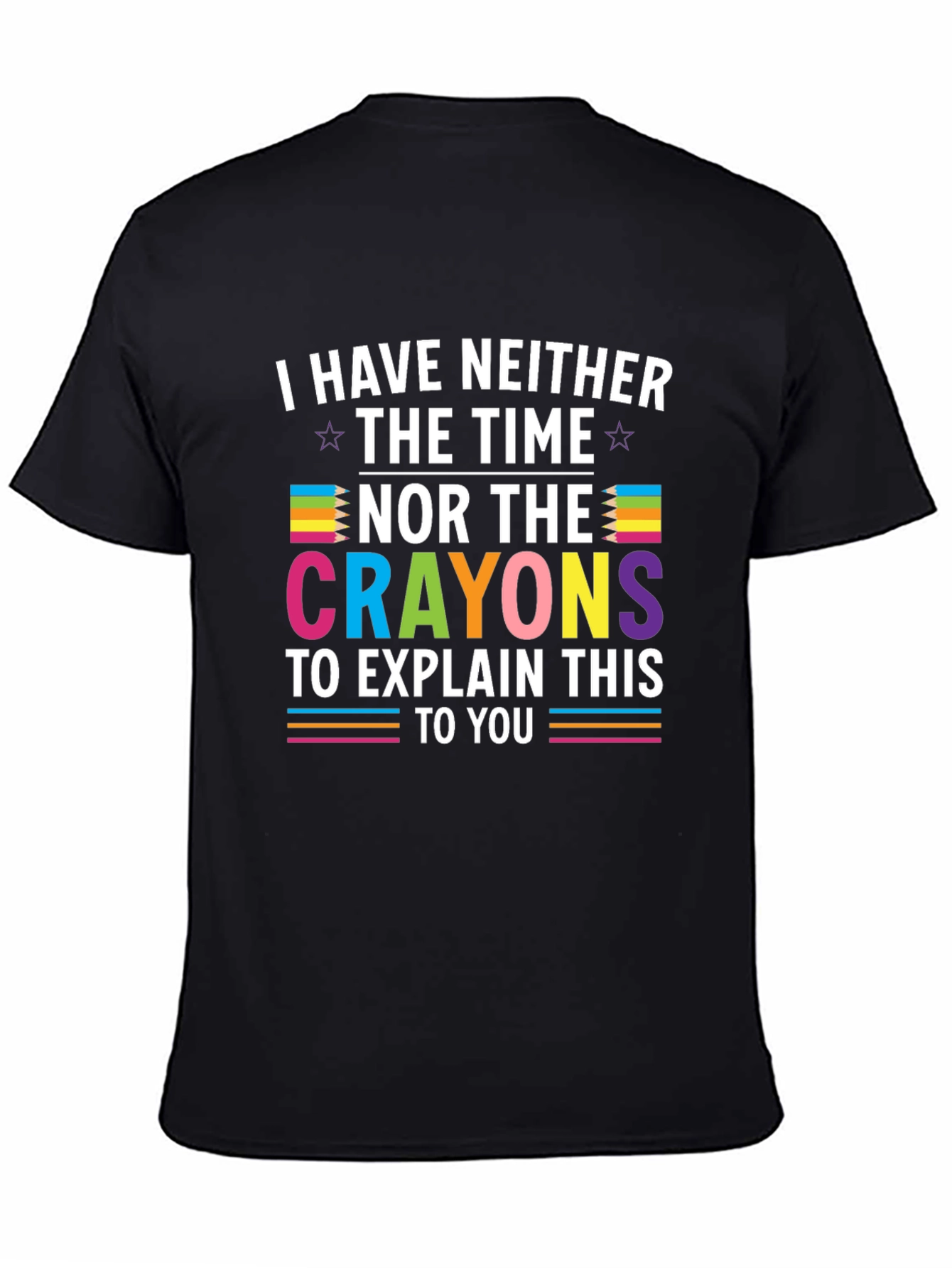 Funny Crayon Graphic T-Shirt