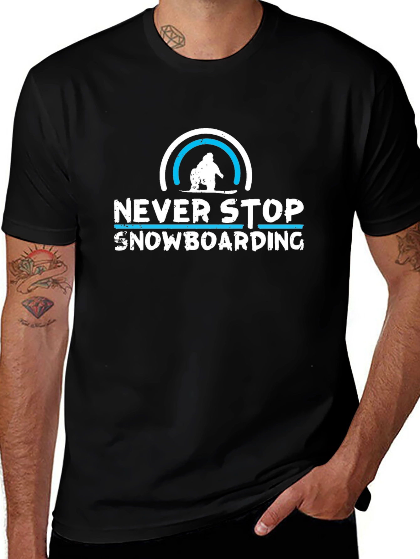 Never Stop Snowboarding T-Shirt