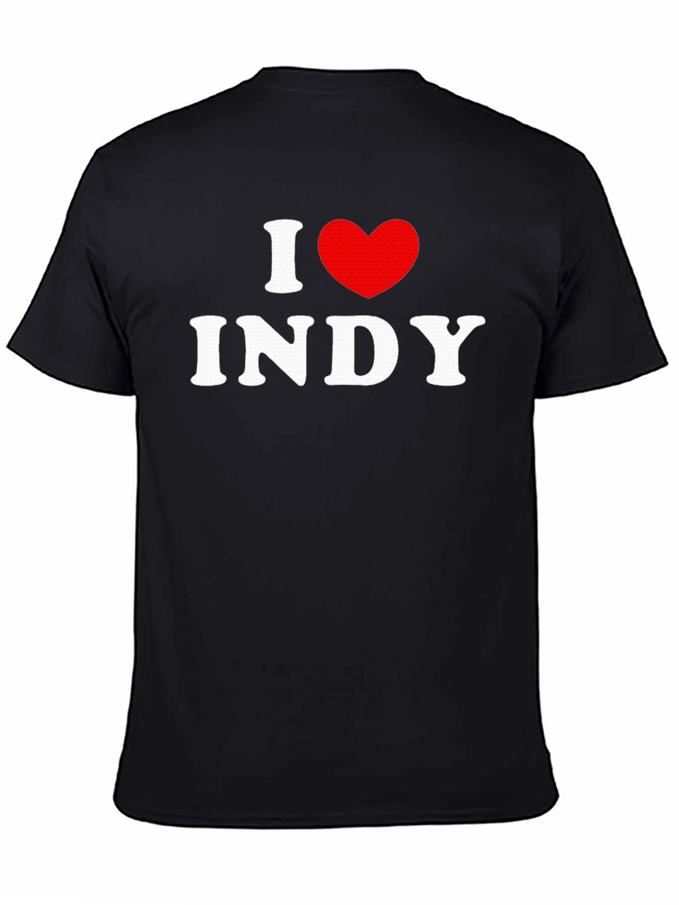 I Love Indy T-Shirt - Black Cotton Graphic Tee