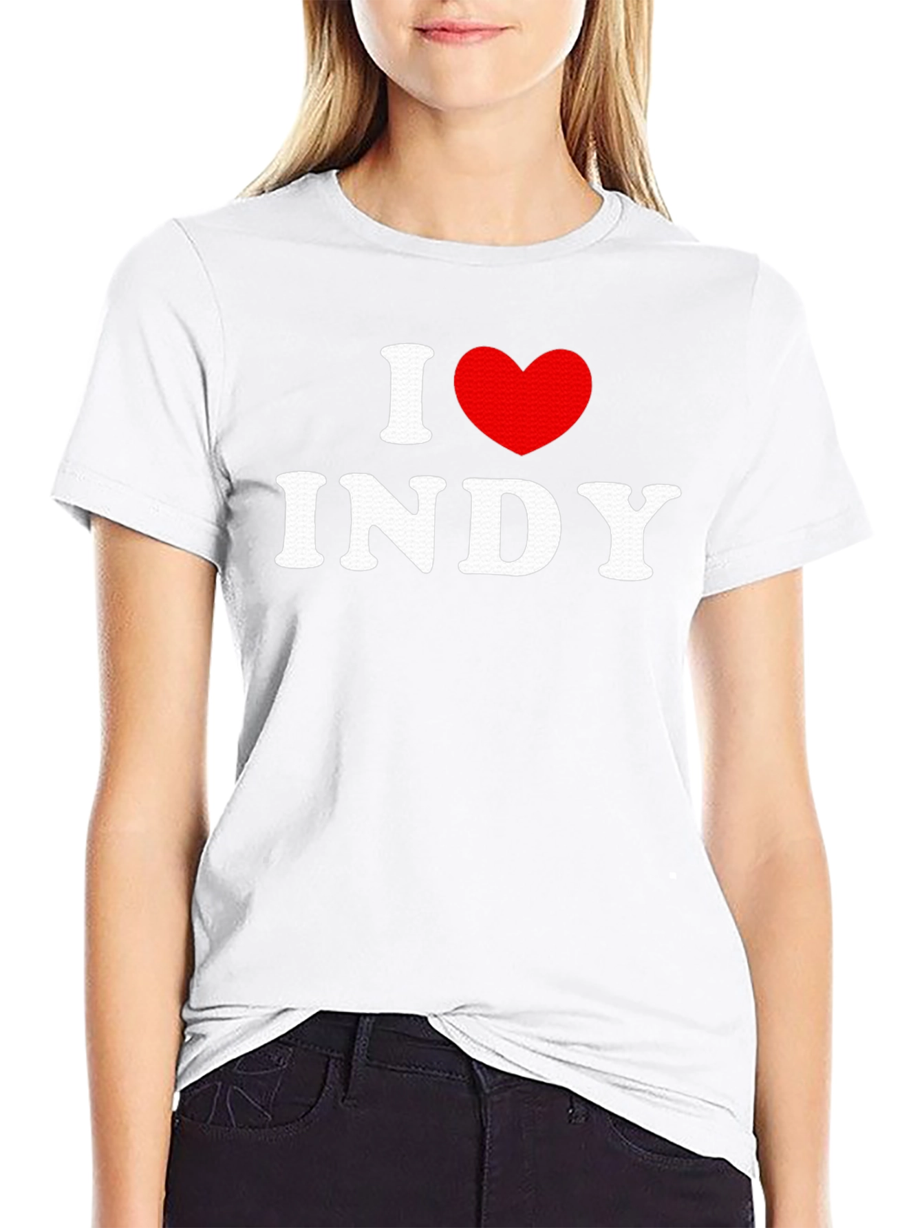 I Love Indy T-Shirt - Black Cotton Graphic Tee