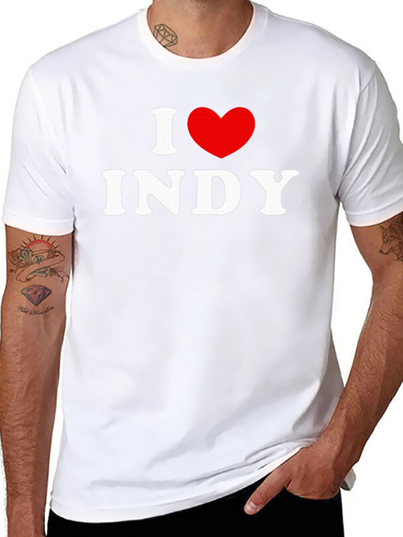 I Love Indy T-Shirt - Black Cotton Graphic Tee