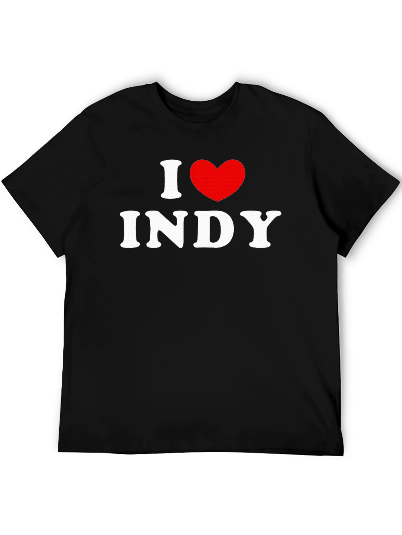 I Love Indy T-Shirt - Black Cotton Graphic Tee