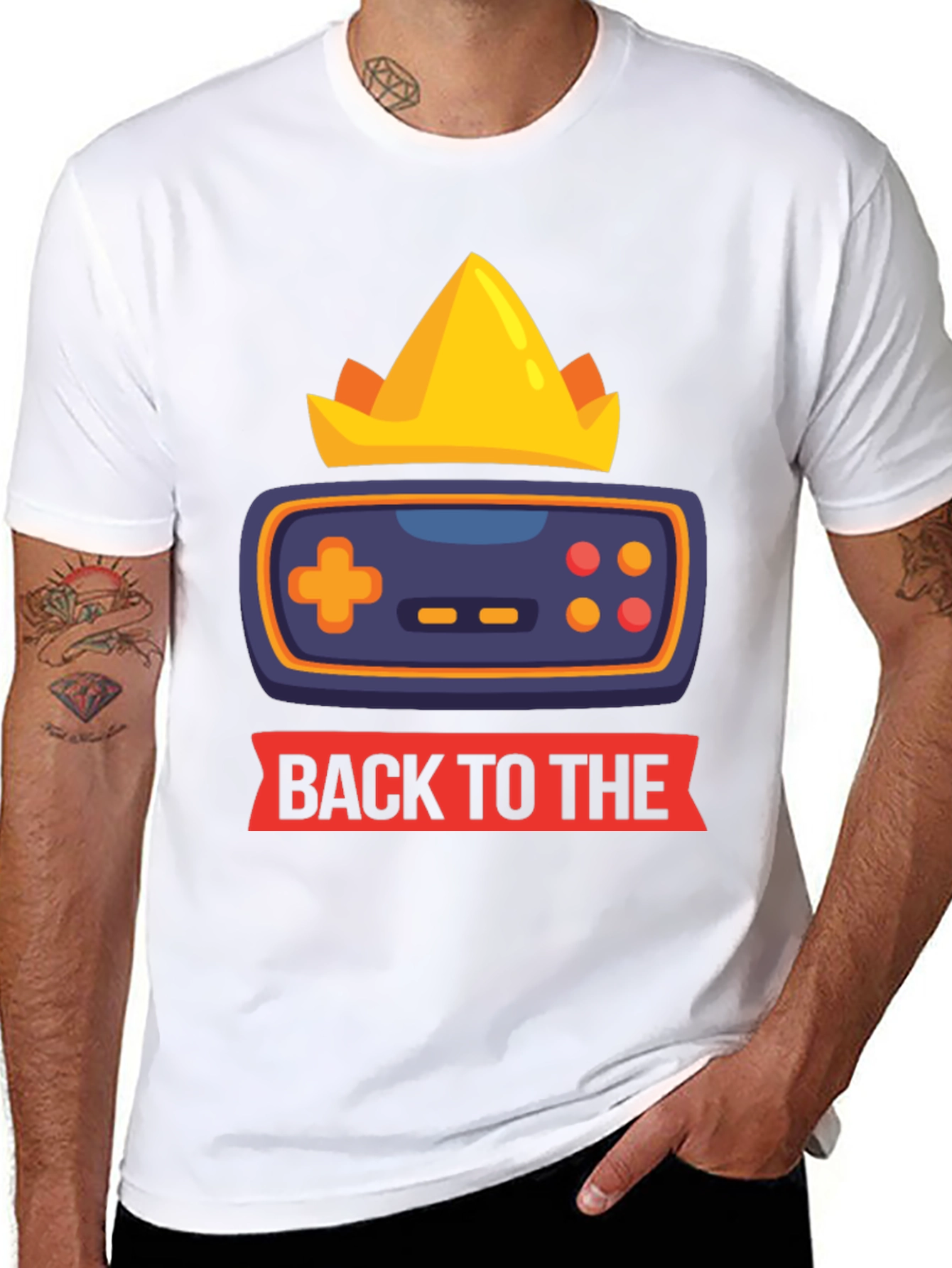 Gamer King T-Shirt - Retro Gaming Style