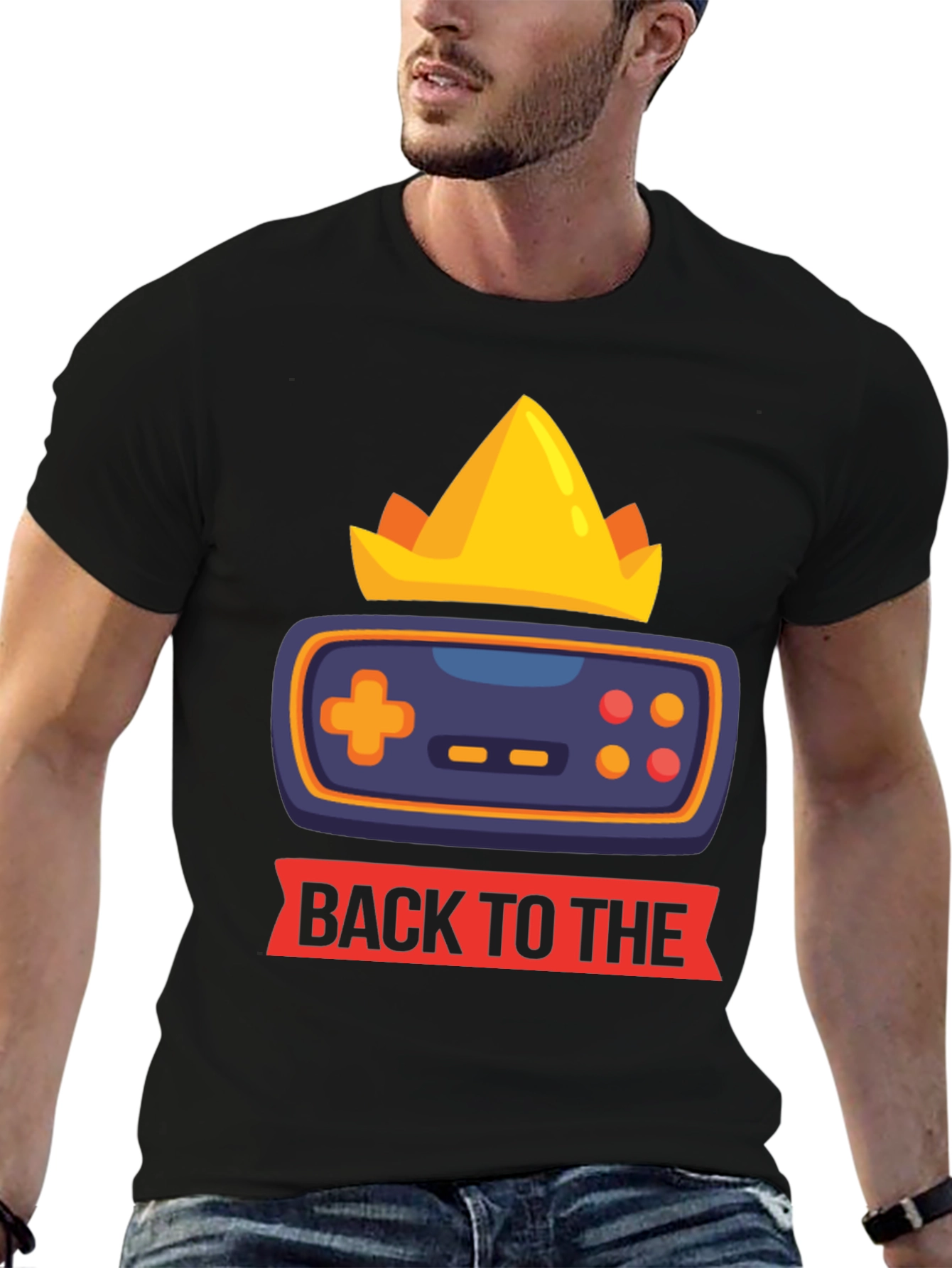 Gamer King T-Shirt - Retro Gaming Style