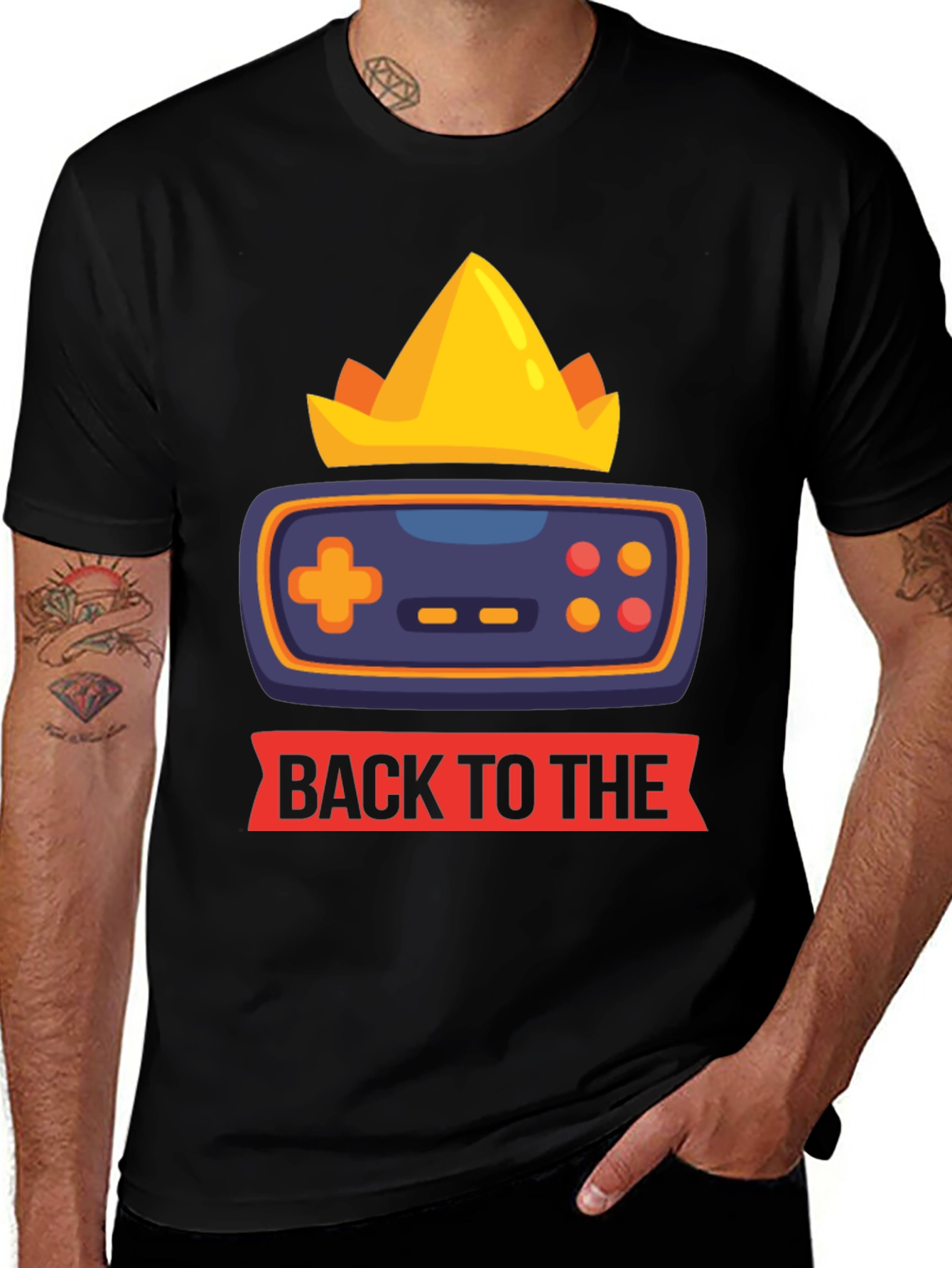 Gamer King T-Shirt - Retro Gaming Style