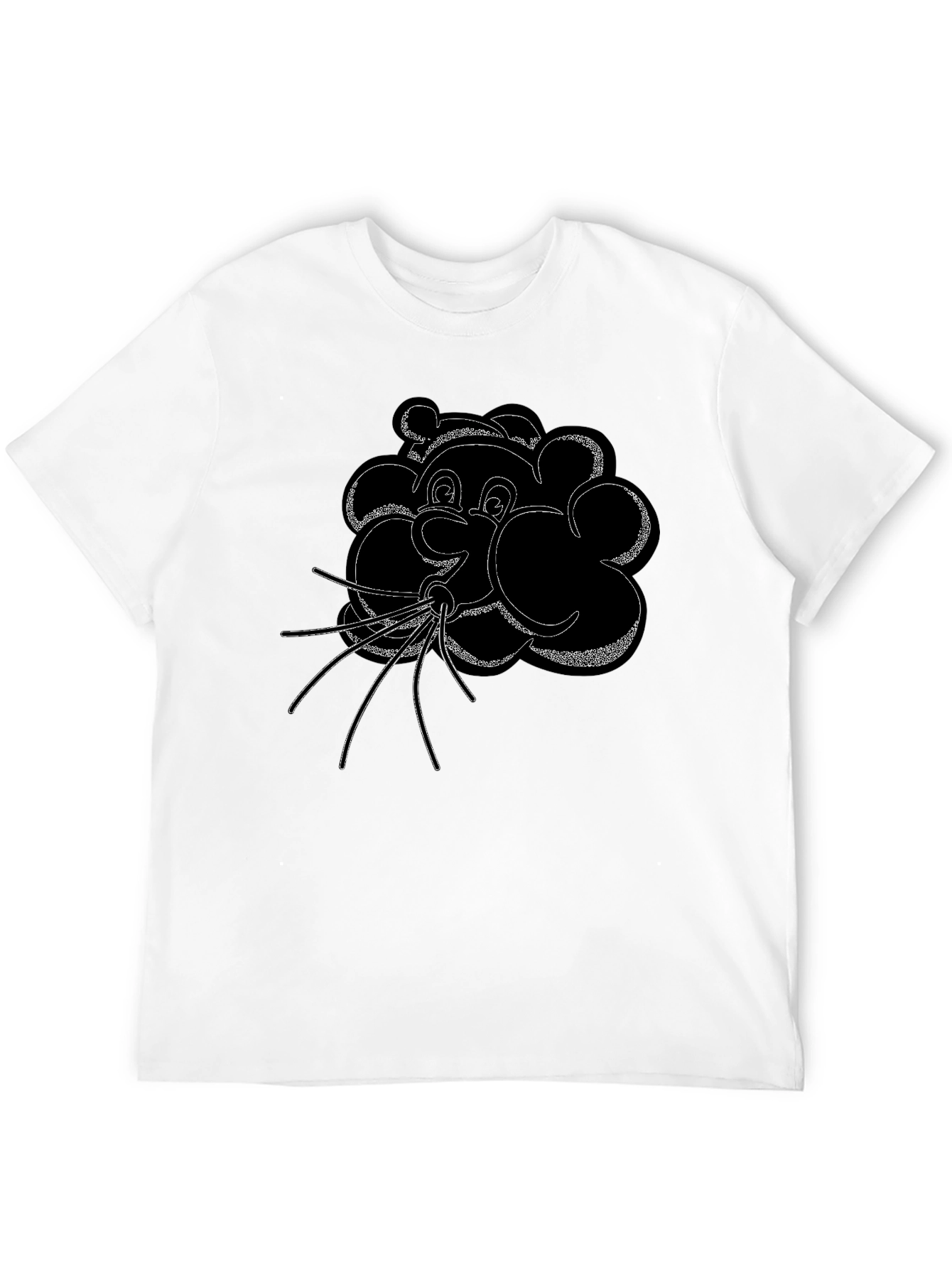 Funny Cartoon Character T-Shirt - Black