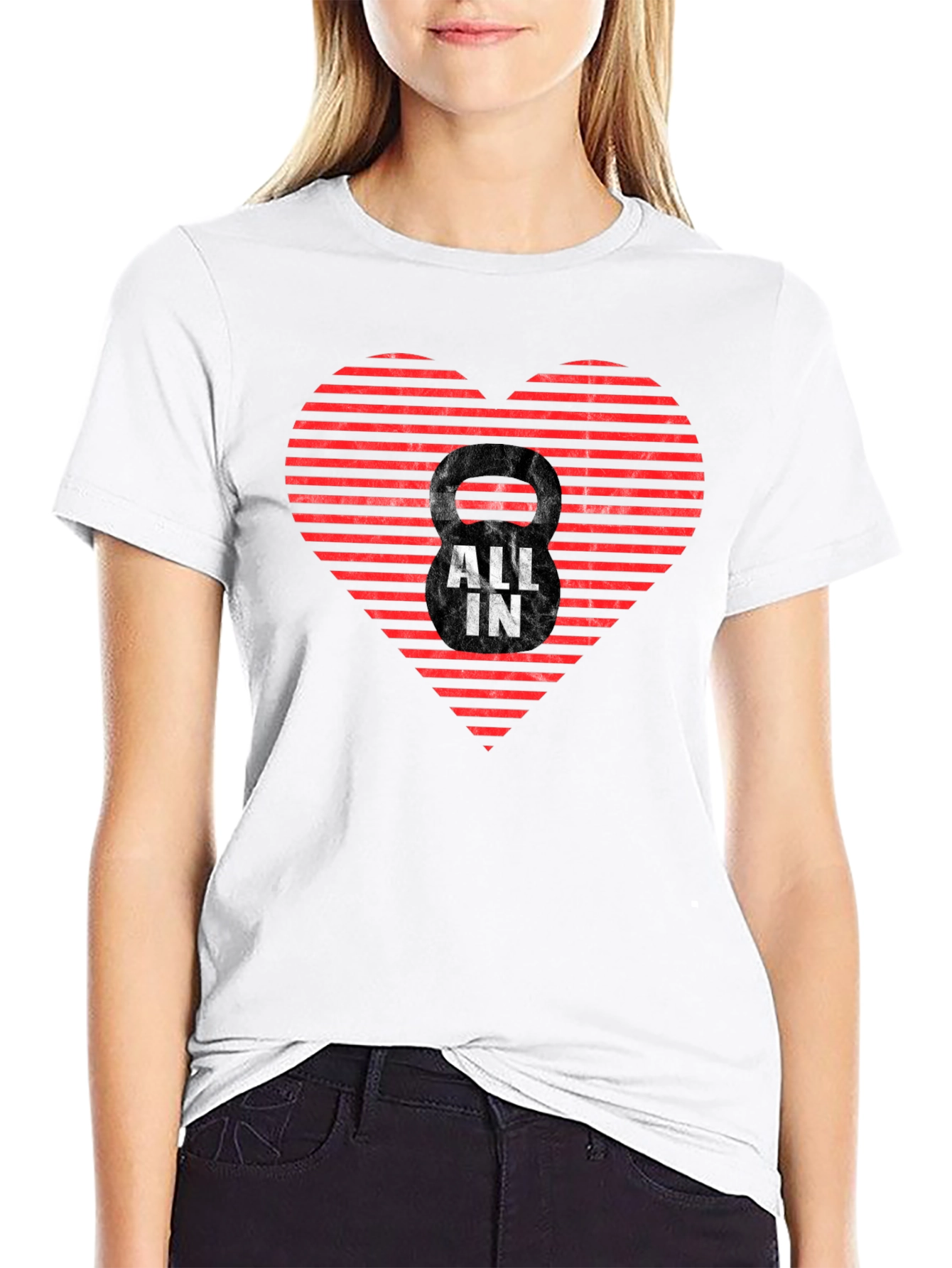 All In Kettlebell Heart T-Shirt
