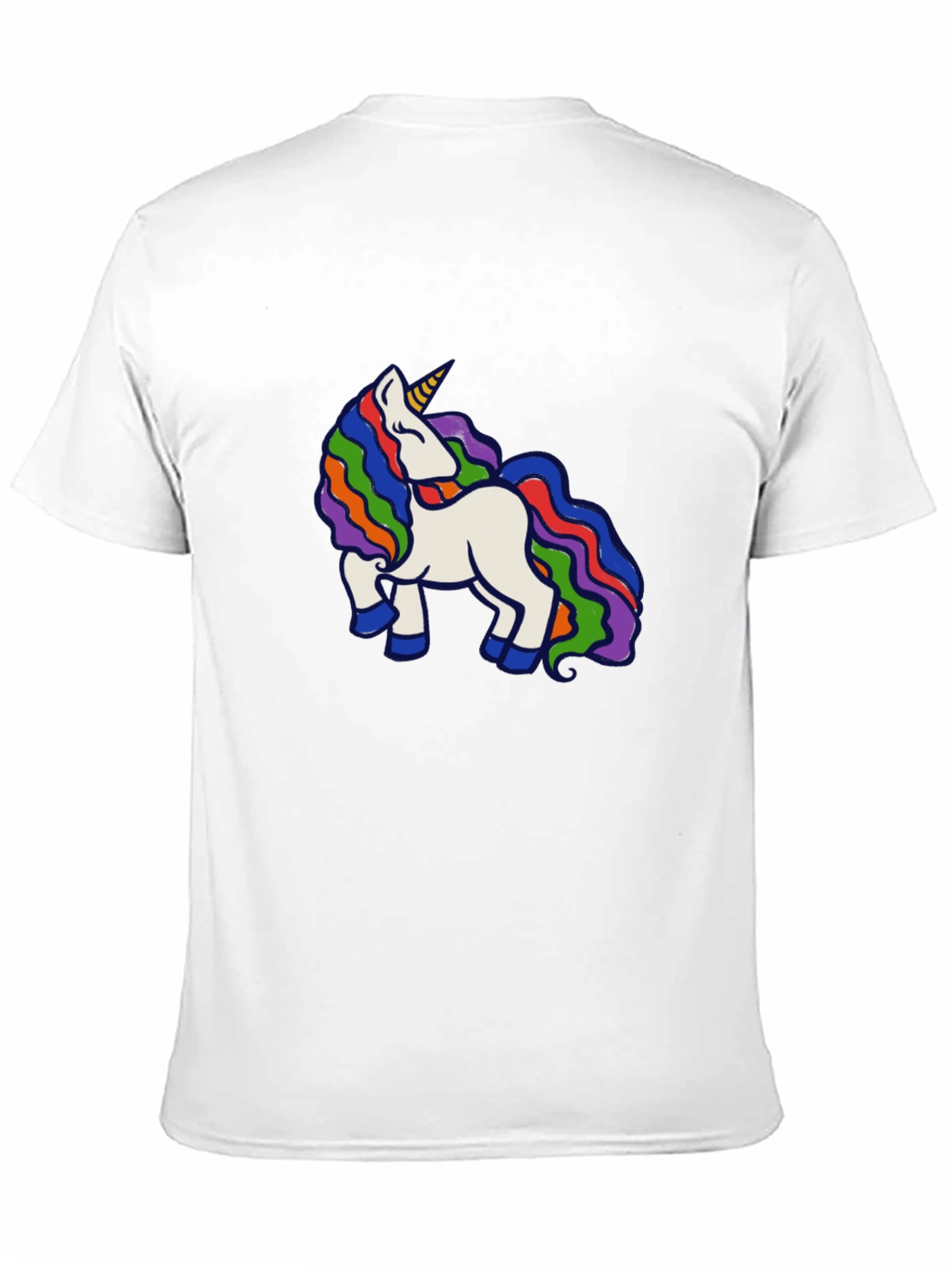 Rainbow Unicorn Black T-Shirt