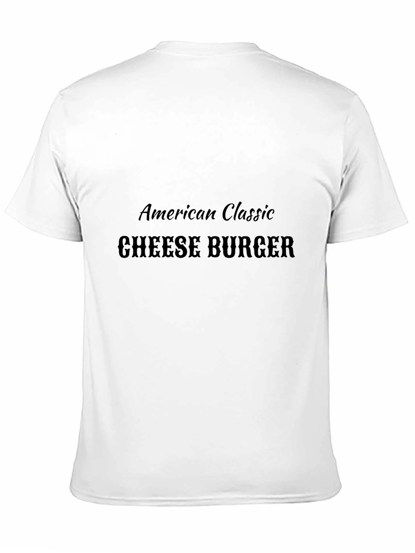 American Classic Cheese Burger Black T-Shirt