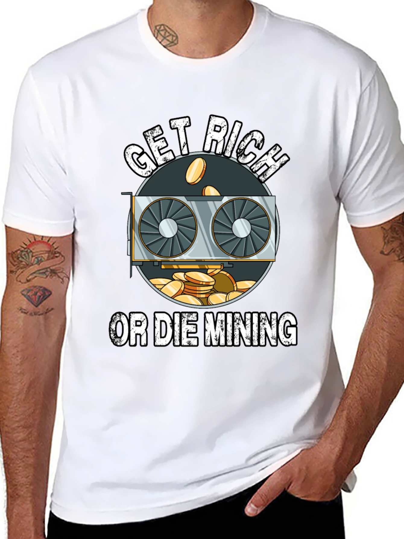 Get Rich or Die Mining T-Shirt