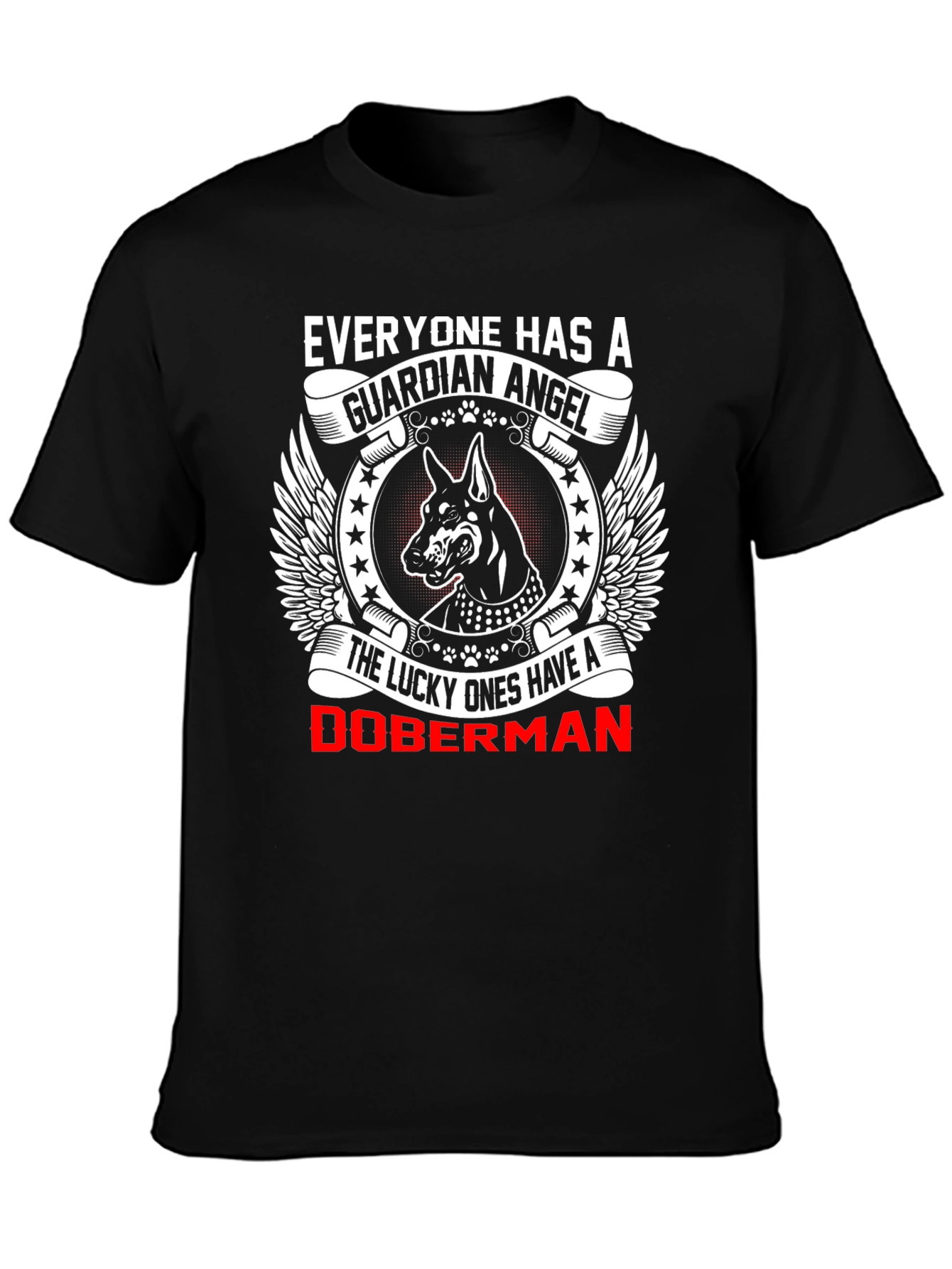 Doberman Guardian Angel Graphic T-Shirt