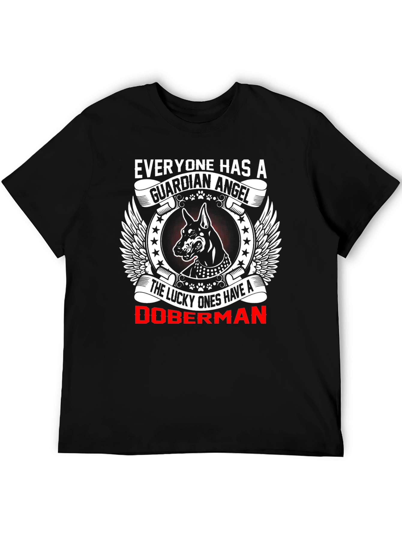 Doberman Guardian Angel Graphic T-Shirt
