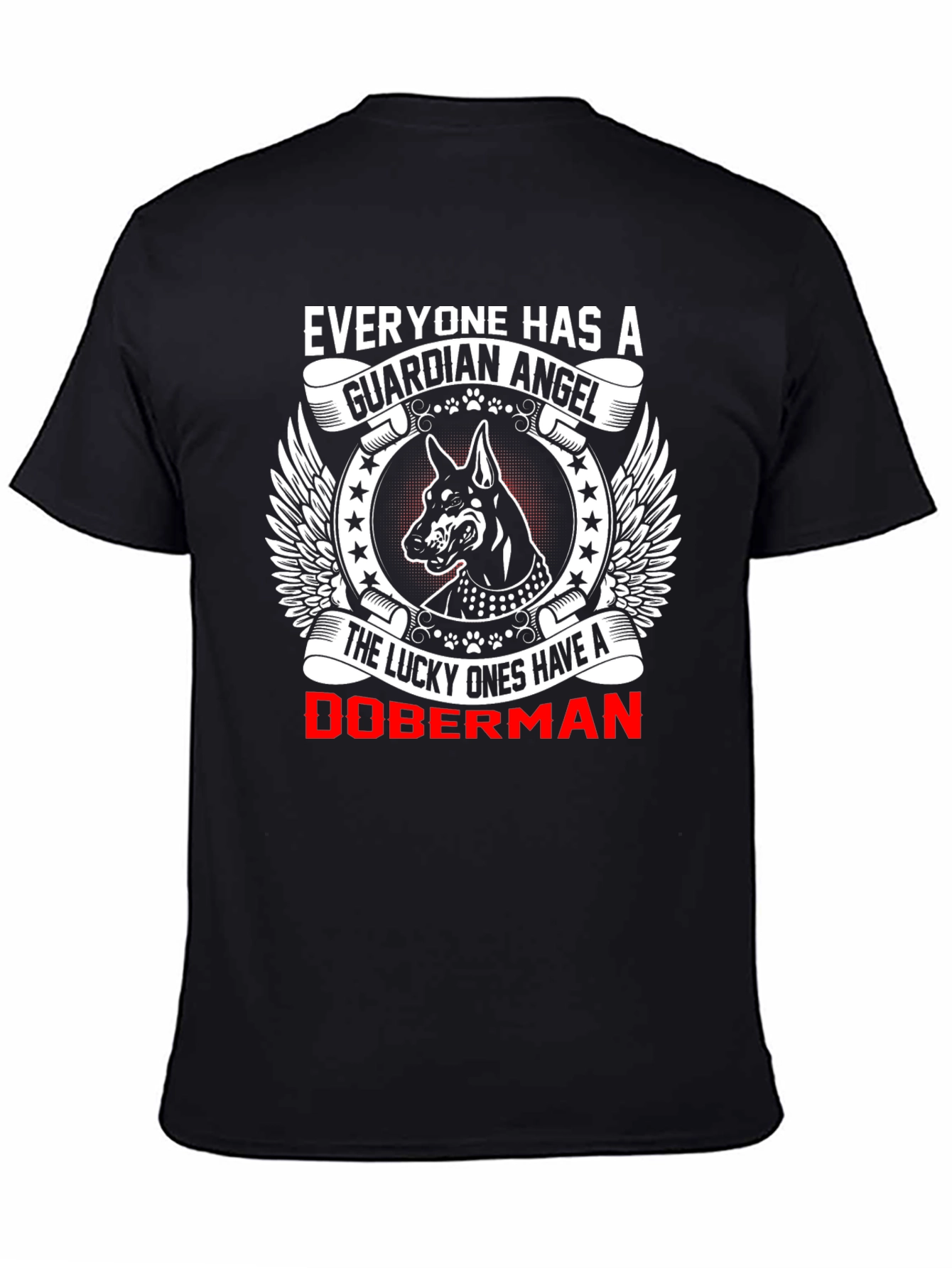 Doberman Guardian Angel Graphic T-Shirt