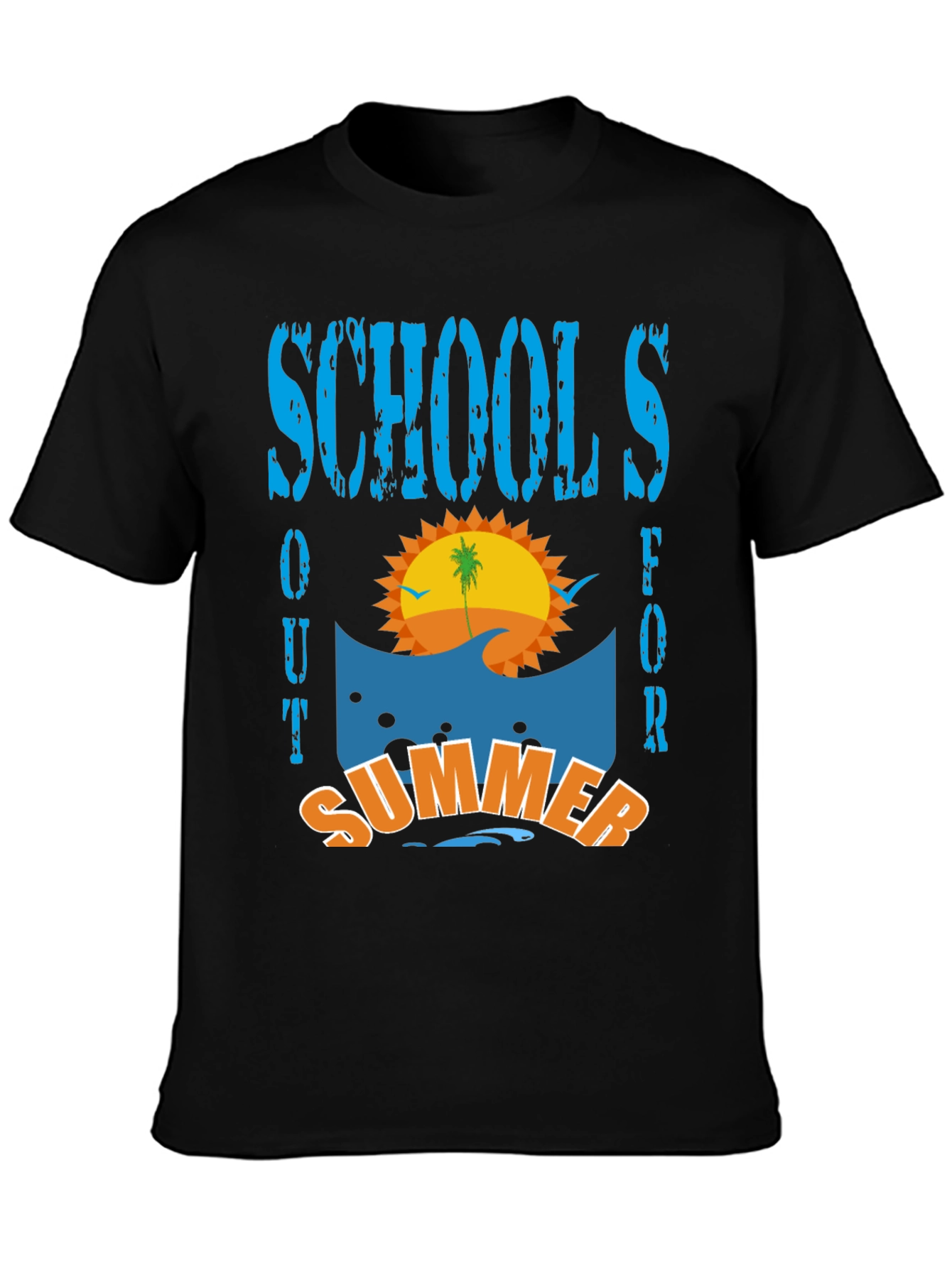 Schools Out For Summer T-Shirt - Beach Design