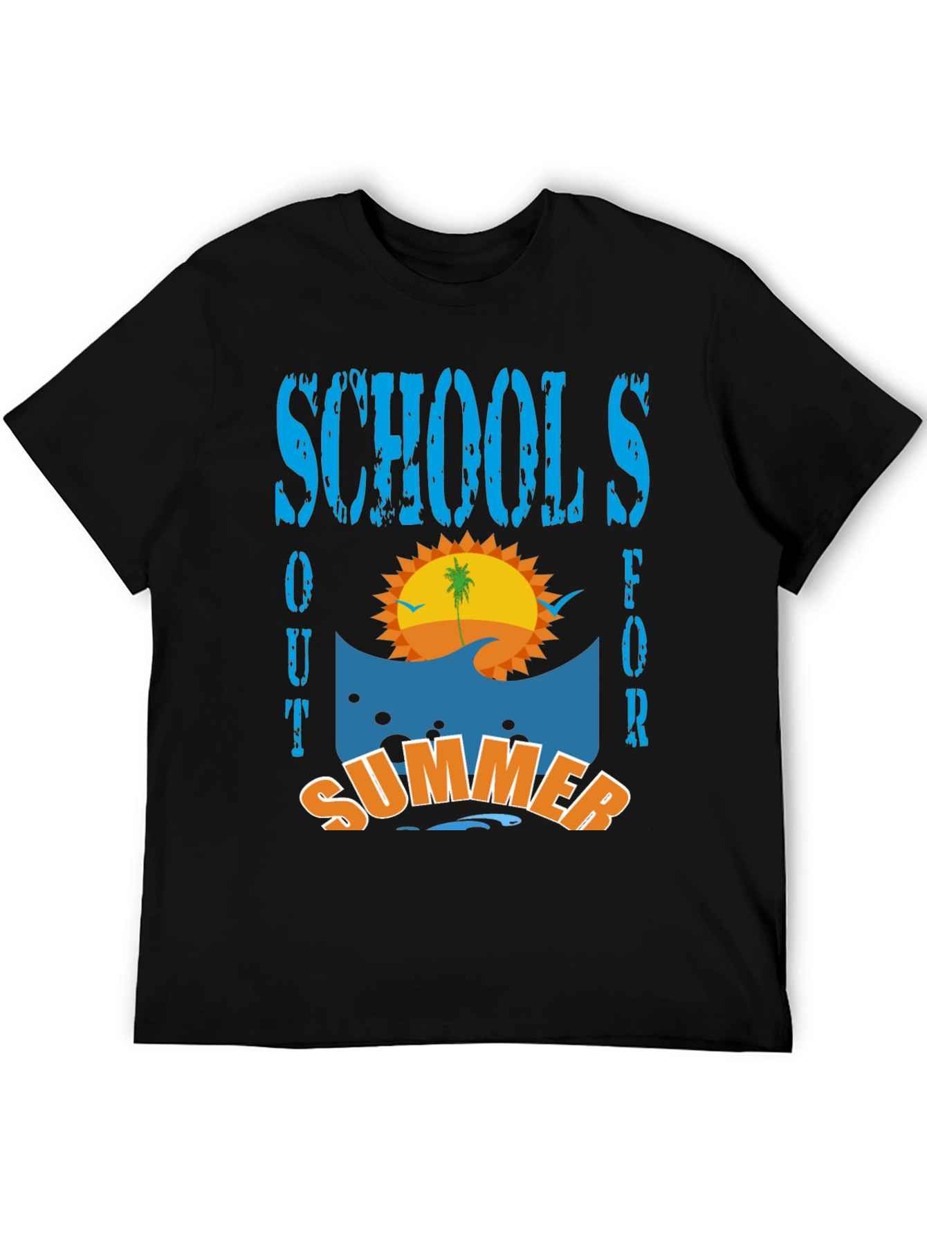 Schools Out For Summer T-Shirt - Beach Design