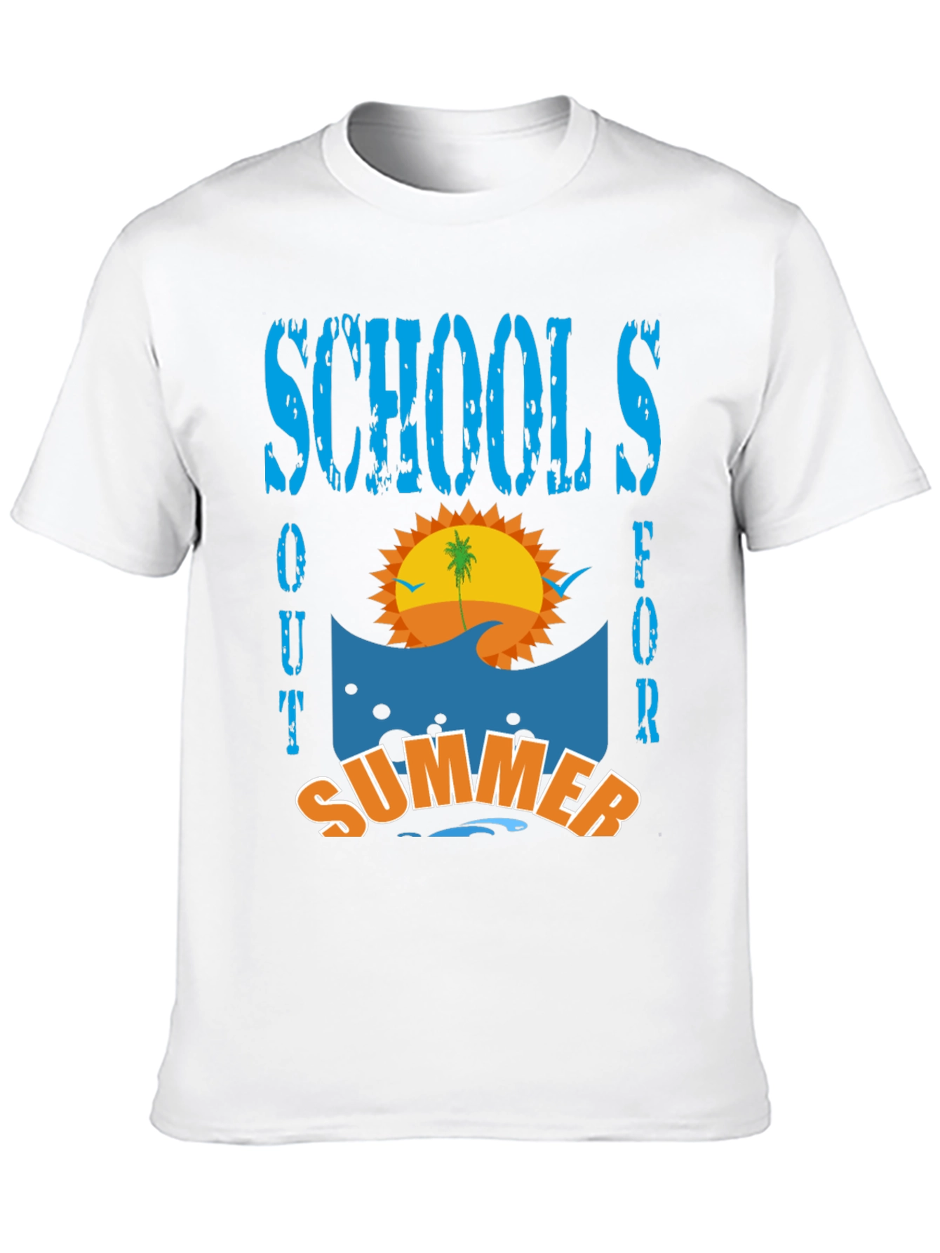 Schools Out For Summer T-Shirt - Beach Design