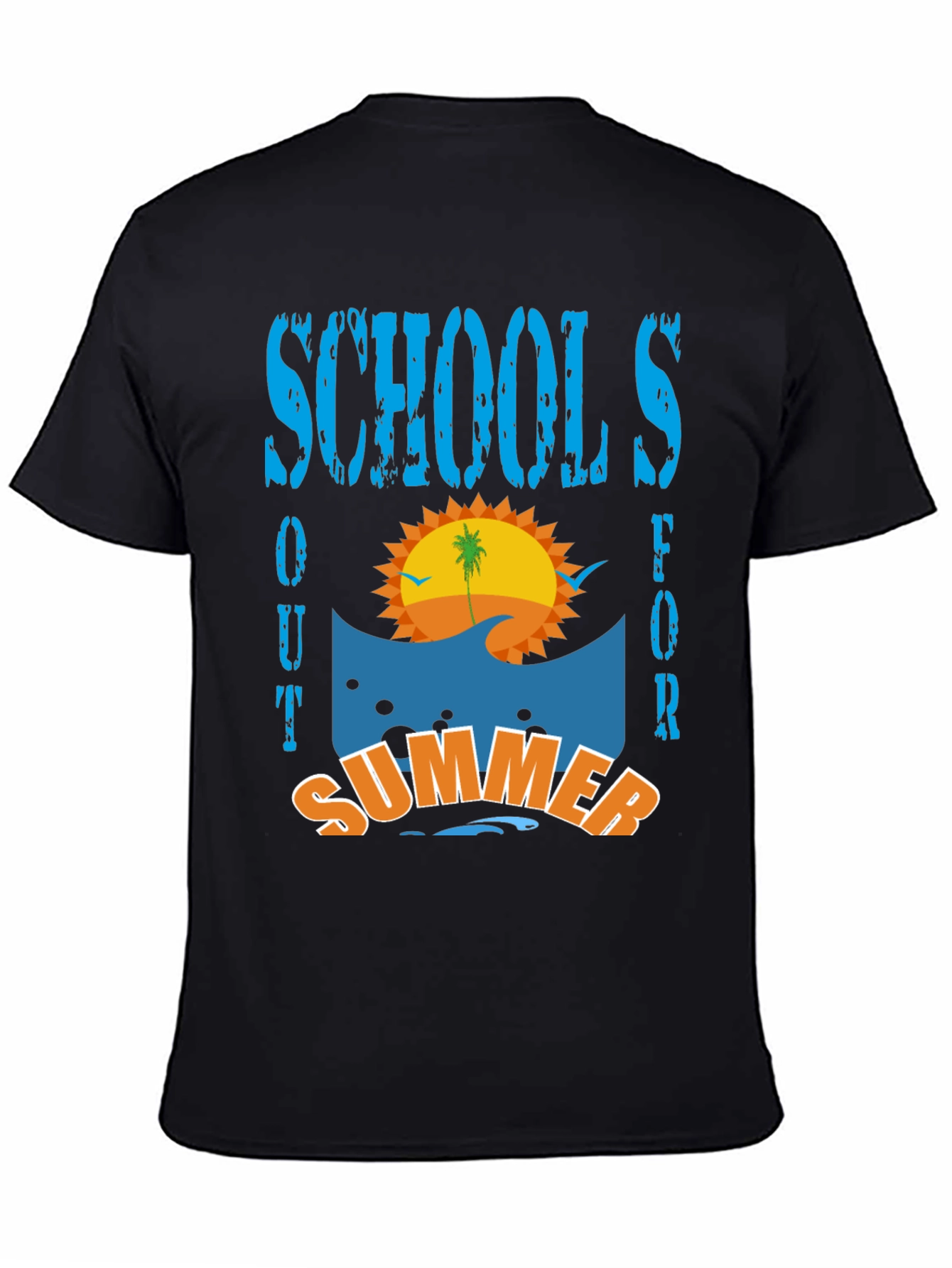 Schools Out For Summer T-Shirt - Beach Design