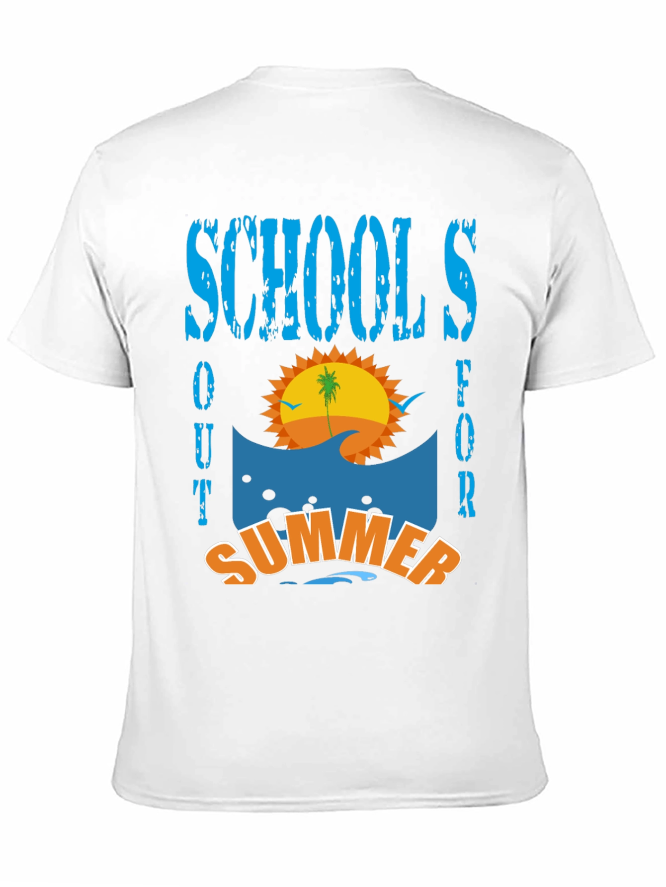 Schools Out For Summer T-Shirt - Beach Design
