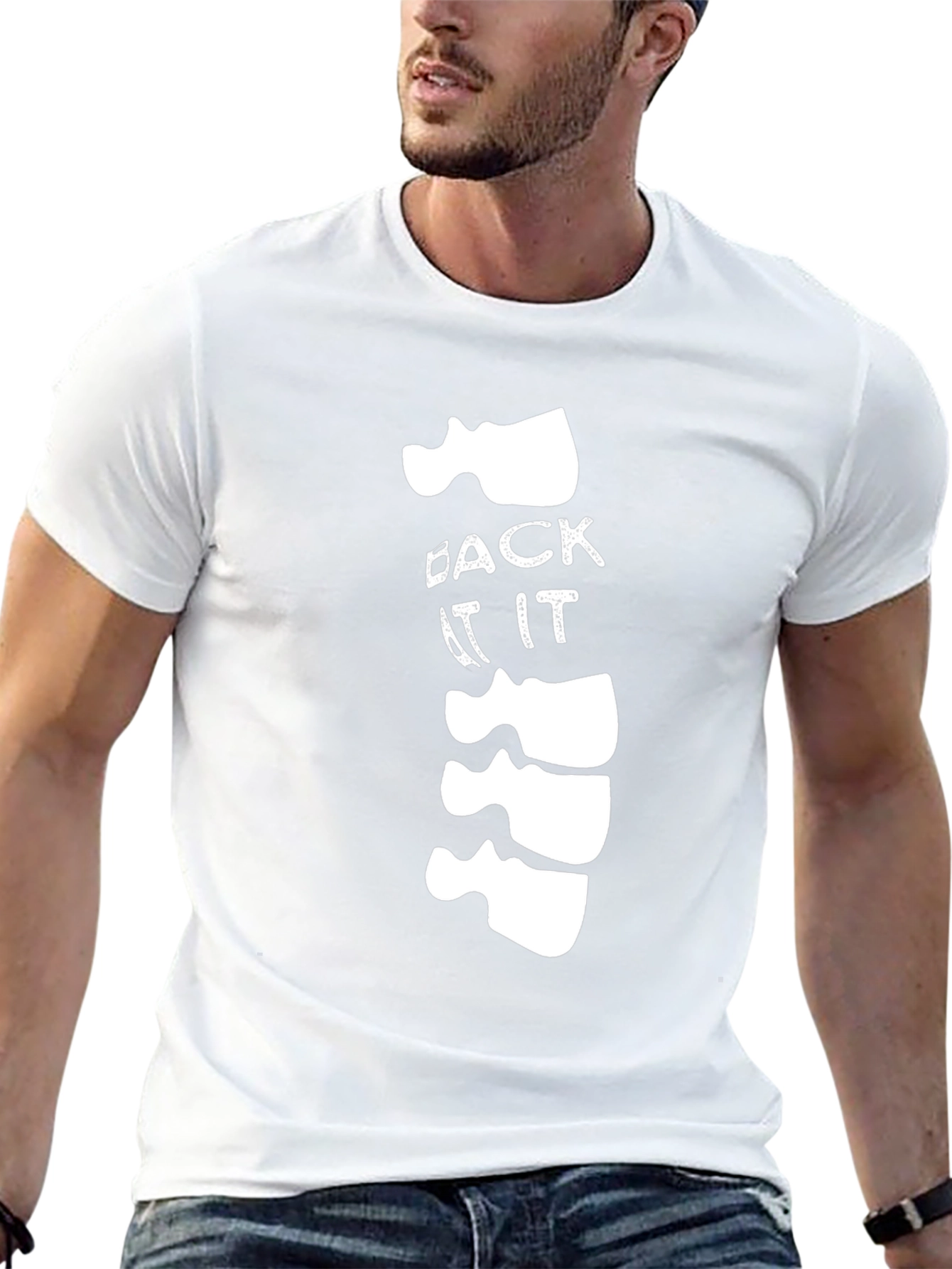 Funny Back At It Spine Graphic T-Shirt