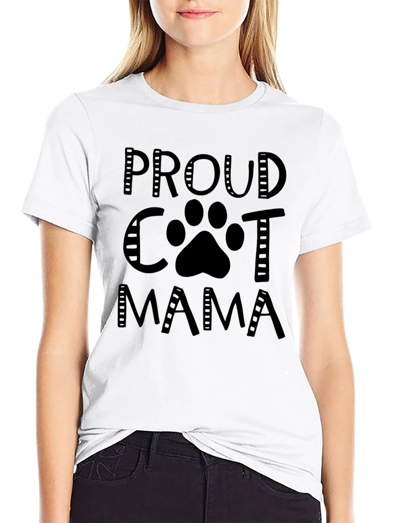 Proud Cat Mama Graphic T-Shirt
